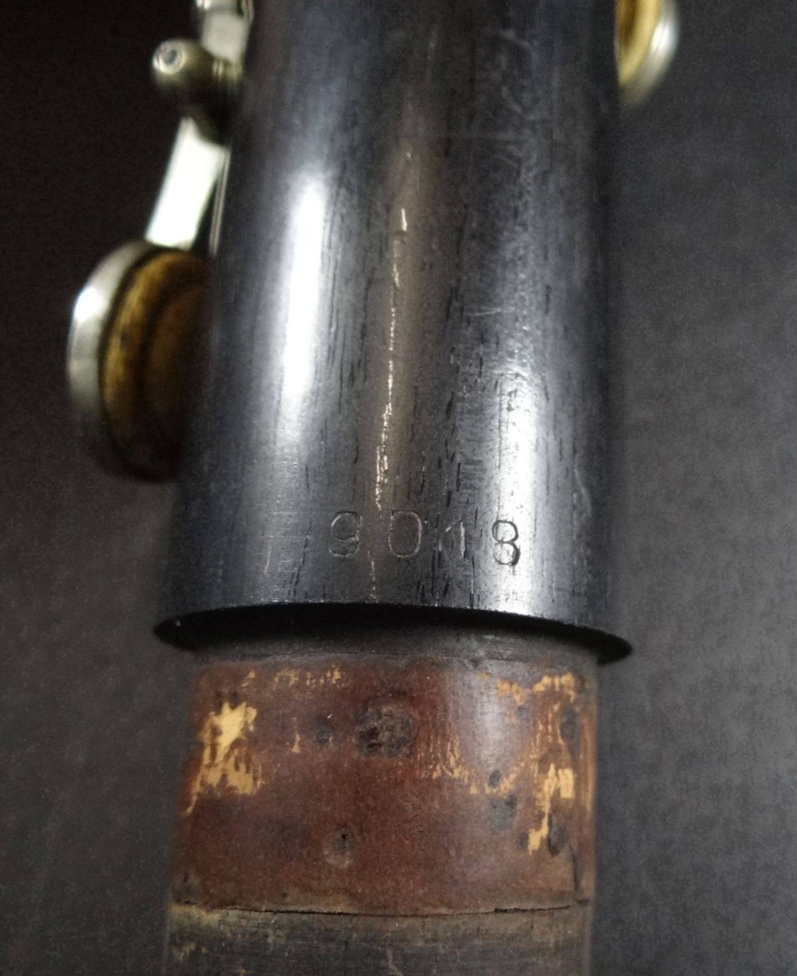 alte B- Klarinette in Koffer, Klarinette L-66 cm, Alters-u. Gebrauchsspuren, undeutl. Hersteller,- - - Bild 7 aus 9