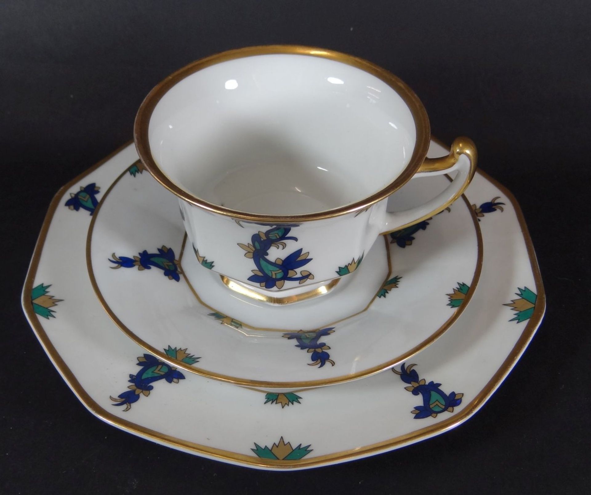 3 tg. Sammelgedeck "Rosenthal" Art Deco Muster- - -22.61 % buyer's premium on the hammer priceVAT