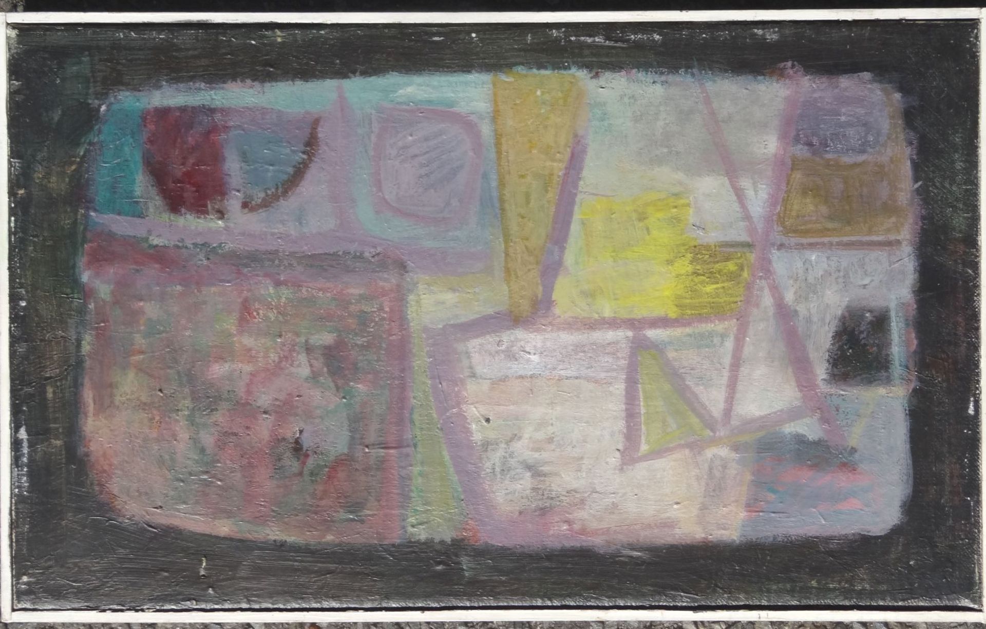 Eugen SCHULZ (Dortmund-1915-1986-Hamburg)) "Maggia Mündung" modernes Gemälde, Öl/Leinen, verso - Bild 2 aus 4