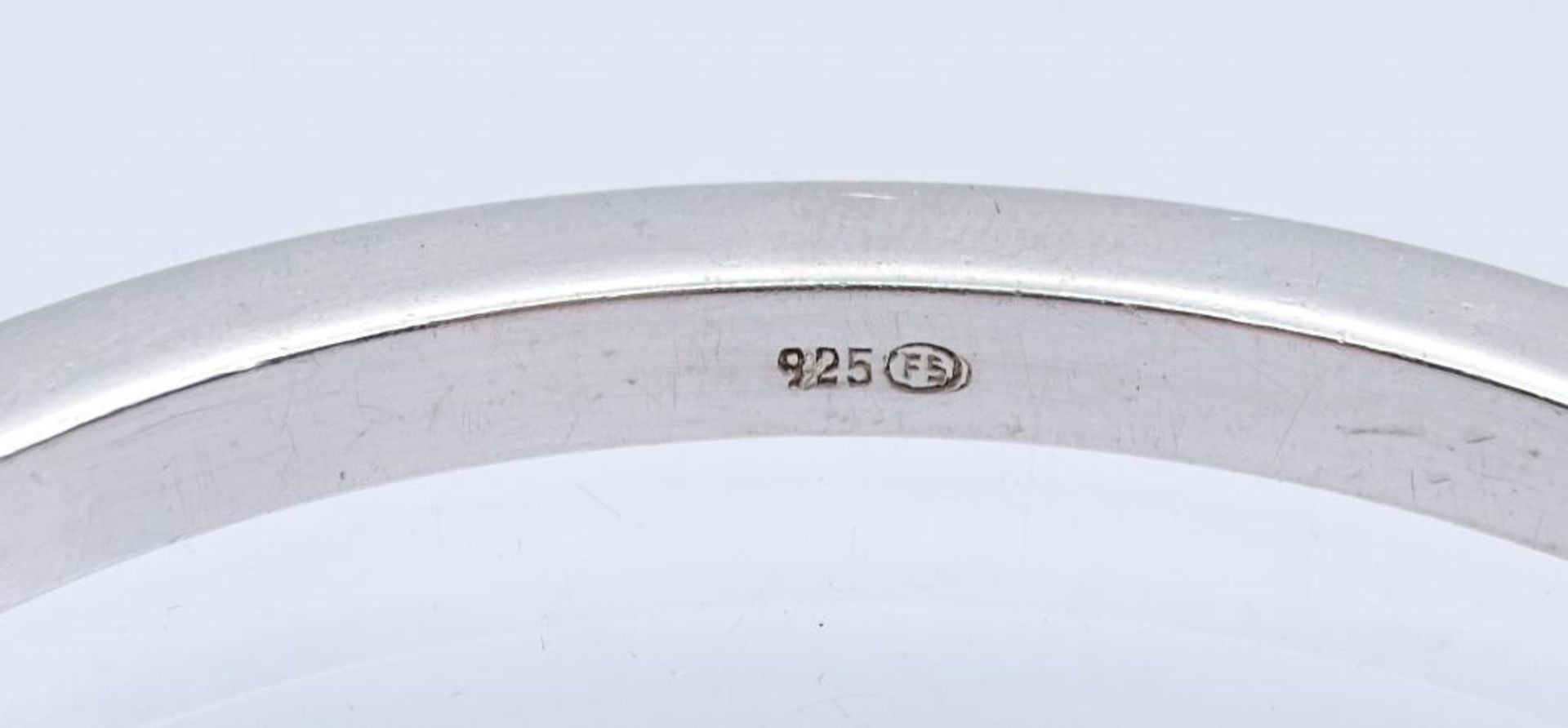 Massiver Sterling Silber Armreif 925/000, d-7,5cm, Innendurchmesser 6,5cm, 51,9gr.- - -22.61 % - Bild 3 aus 3