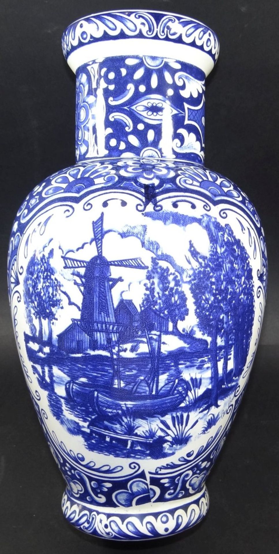 Paar Vasen, Delft blu, Blauamlerei, H-31 cm- - -22.61 % buyer's premium on the hammer priceVAT - Bild 4 aus 5