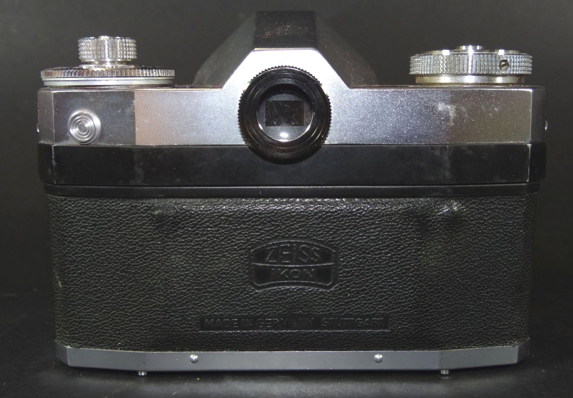 alte Spiegelreflex-Kamera "Zeiss Ikon-Conraflex" in Lederhülle, Objektiv Carl Zeiss Tessar 1:2,8- - Bild 6 aus 9
