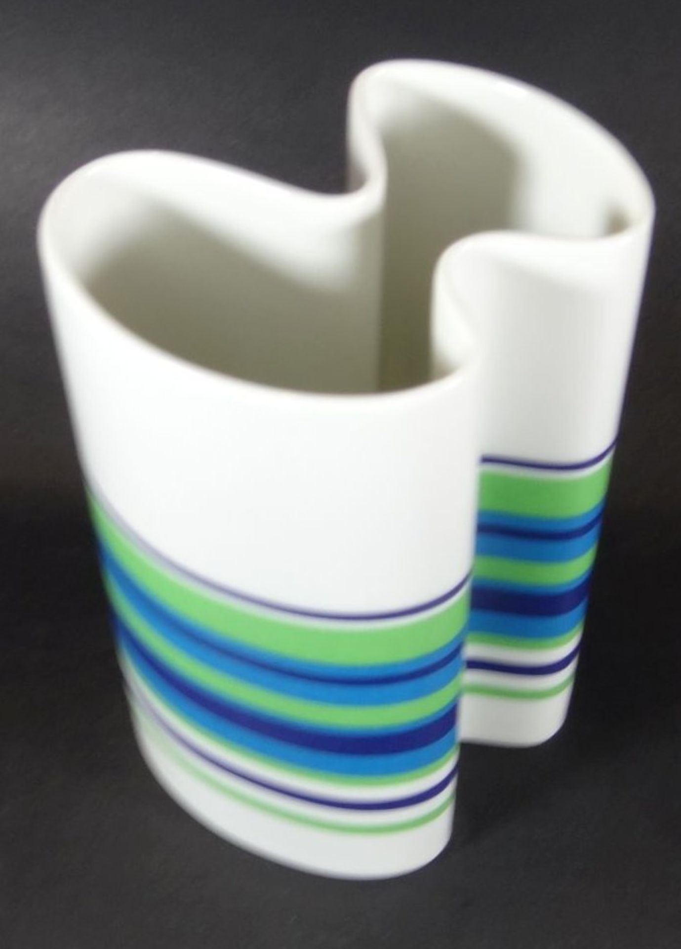 moderne Vase "Rosenthal", bunt gestreift, H-18 cm- - -22.61 % buyer's premium on the hammer priceVAT - Bild 4 aus 6