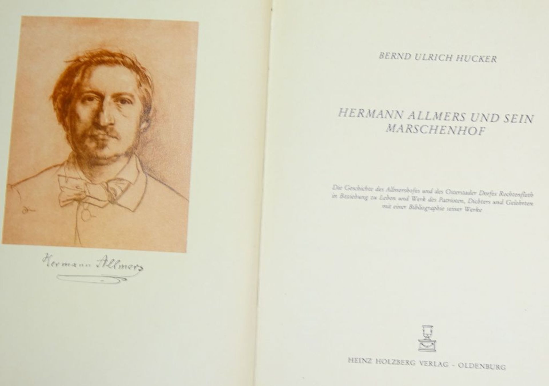 Konvolut Bücher, Hermann Allmers und sein Marschenhof,Mensch sein und den Menschen nützen, - Bild 4 aus 5