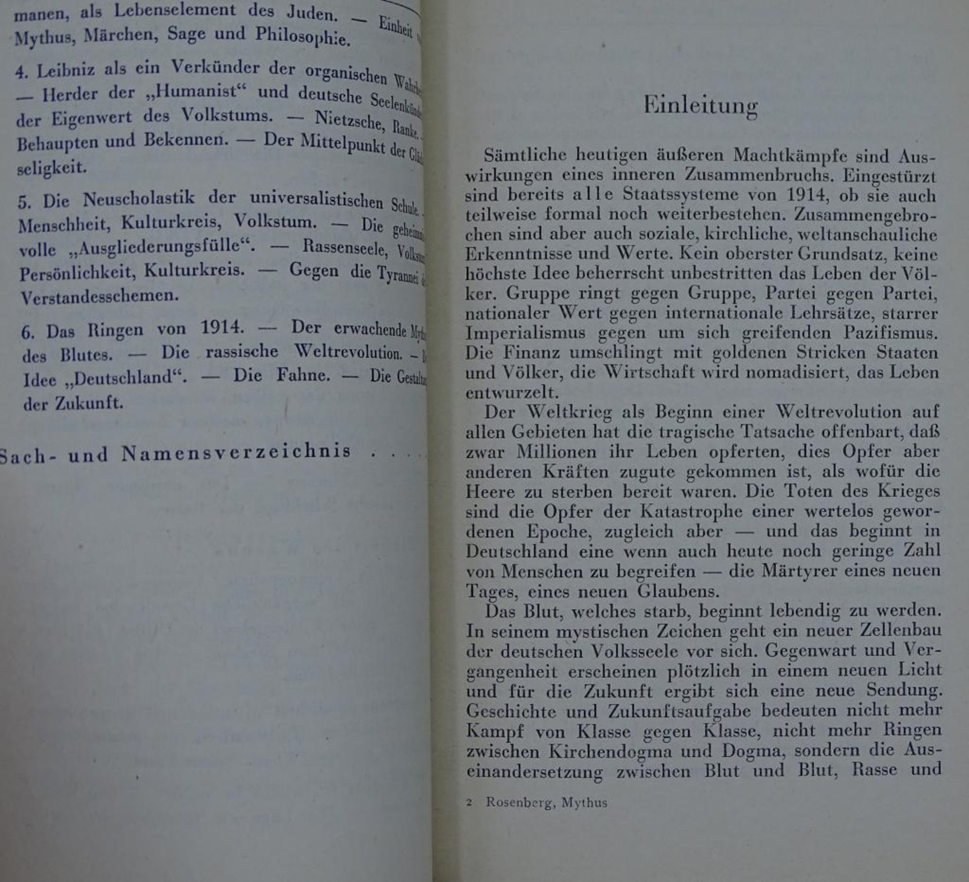 Buch "Mythus des 20.Jahrhunderts" von Alfred Rosenberg,vorne mit Widmung von 1942- - -22.61 % - Bild 6 aus 7