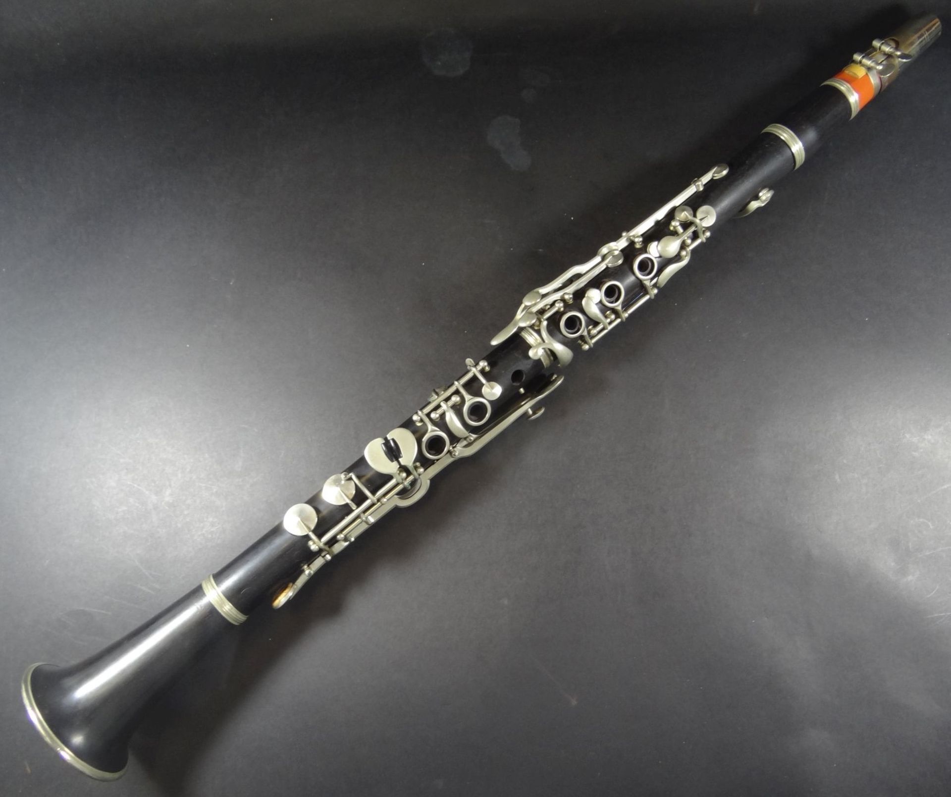 alte B- Klarinette in Koffer, Klarinette L-66 cm, Alters-u. Gebrauchsspuren, undeutl. Hersteller,- - - Bild 3 aus 9