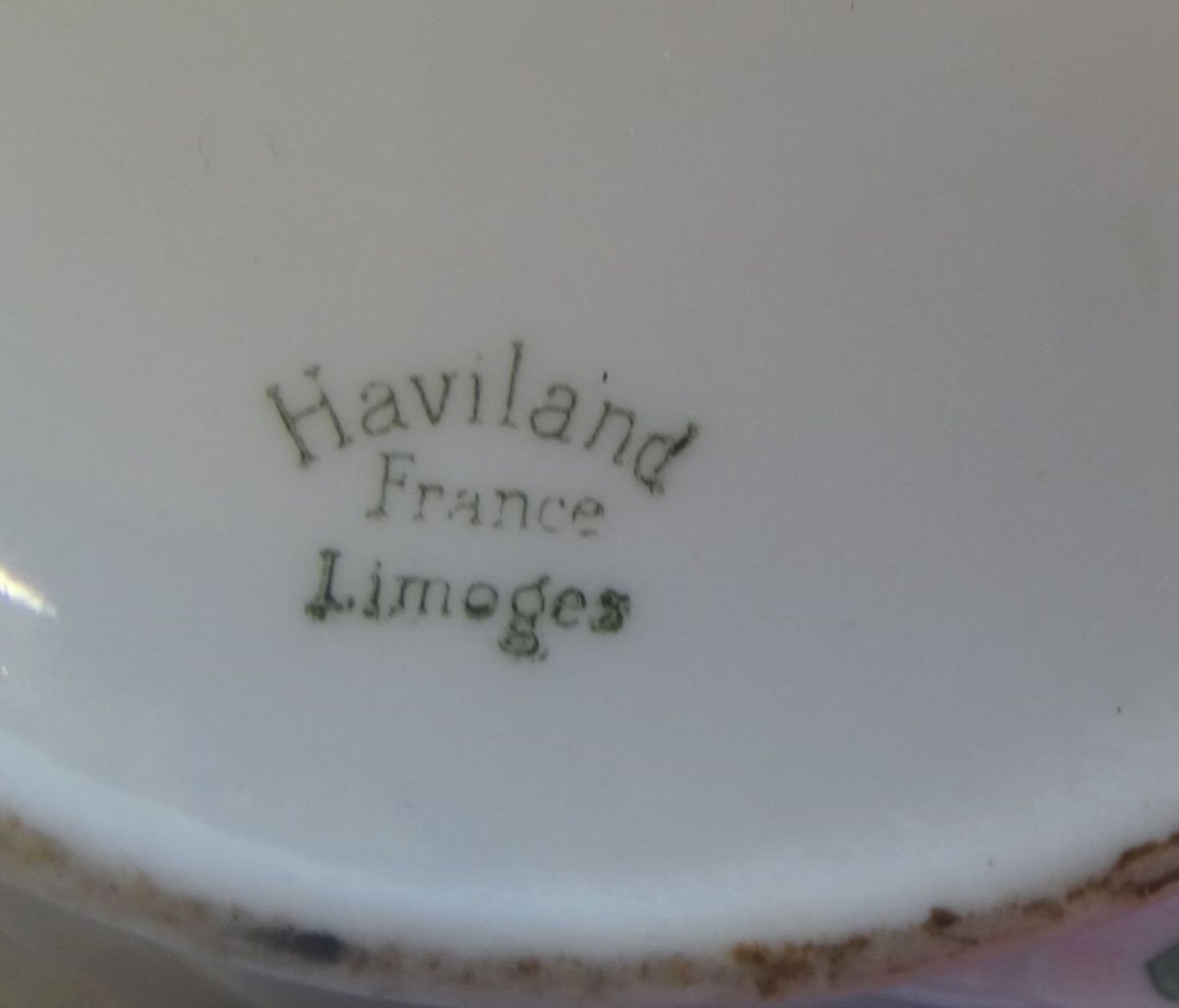 umfangreiches Kaffeeservice Haviland-Limoges" grünes Früchtedekor, zus. 43 Teile, Kaffeekern und - Bild 10 aus 10