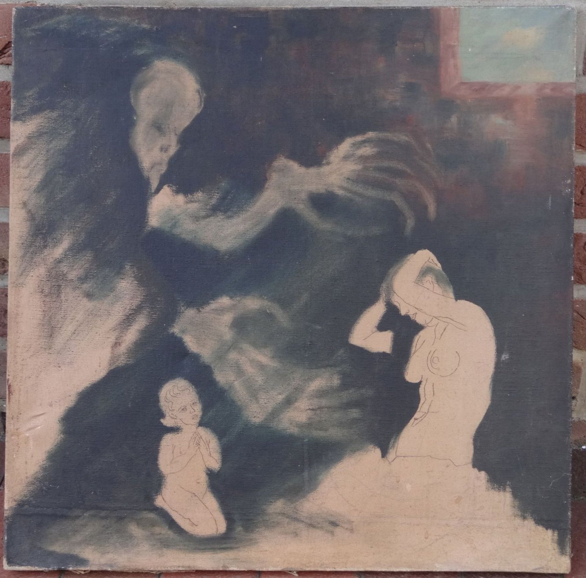 anonyme Traumszene, Öl/Leinen, 60x60 cm, wohl Willy KNOOP (1888-1966)- - -22.61 % buyer's premium on - Image 2 of 3