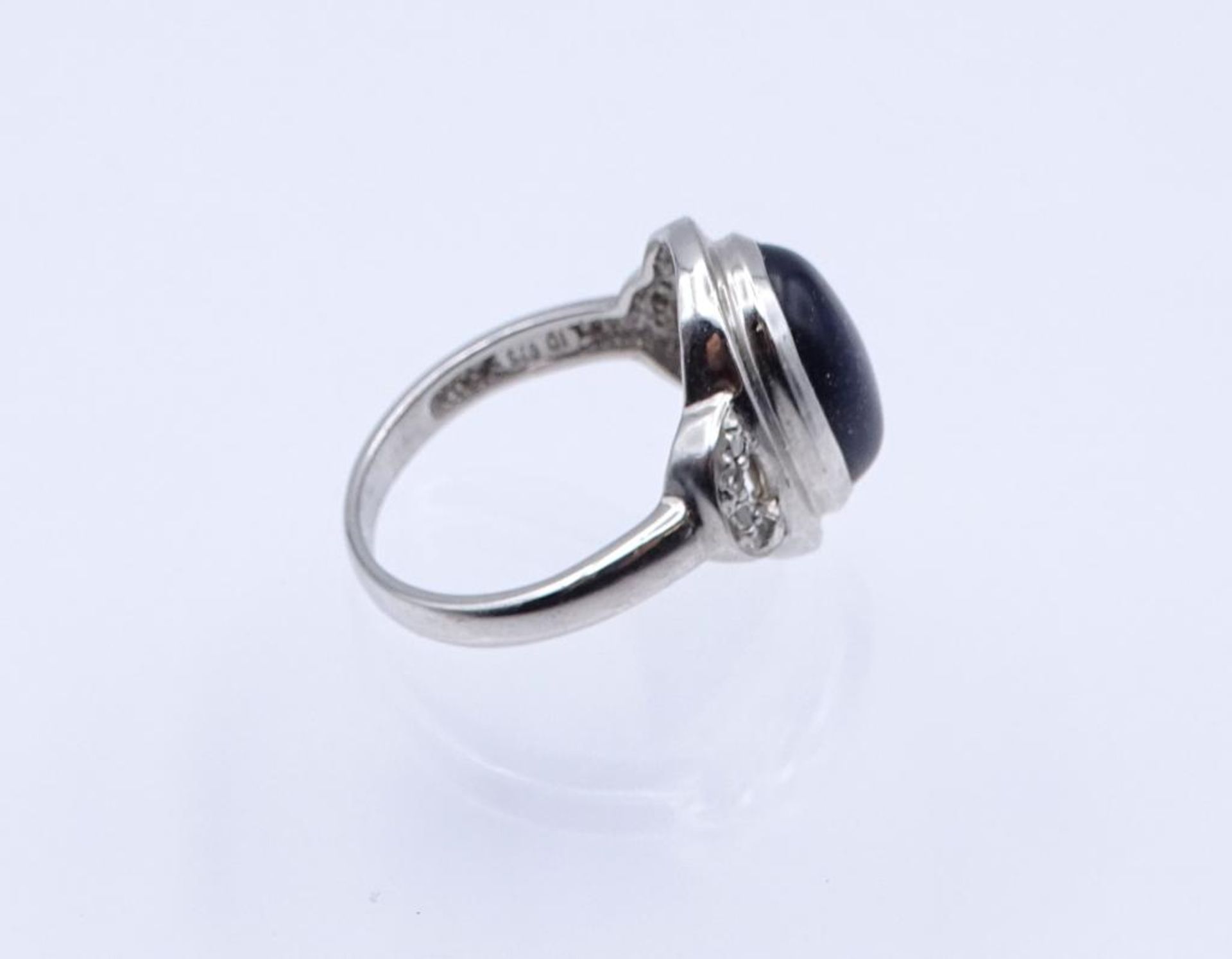 Silber Ring mit Blaufluss Cabochon, Silber 925/000, 6,40gr., RG 60- - -22.61 % buyer's premium on - Bild 2 aus 3