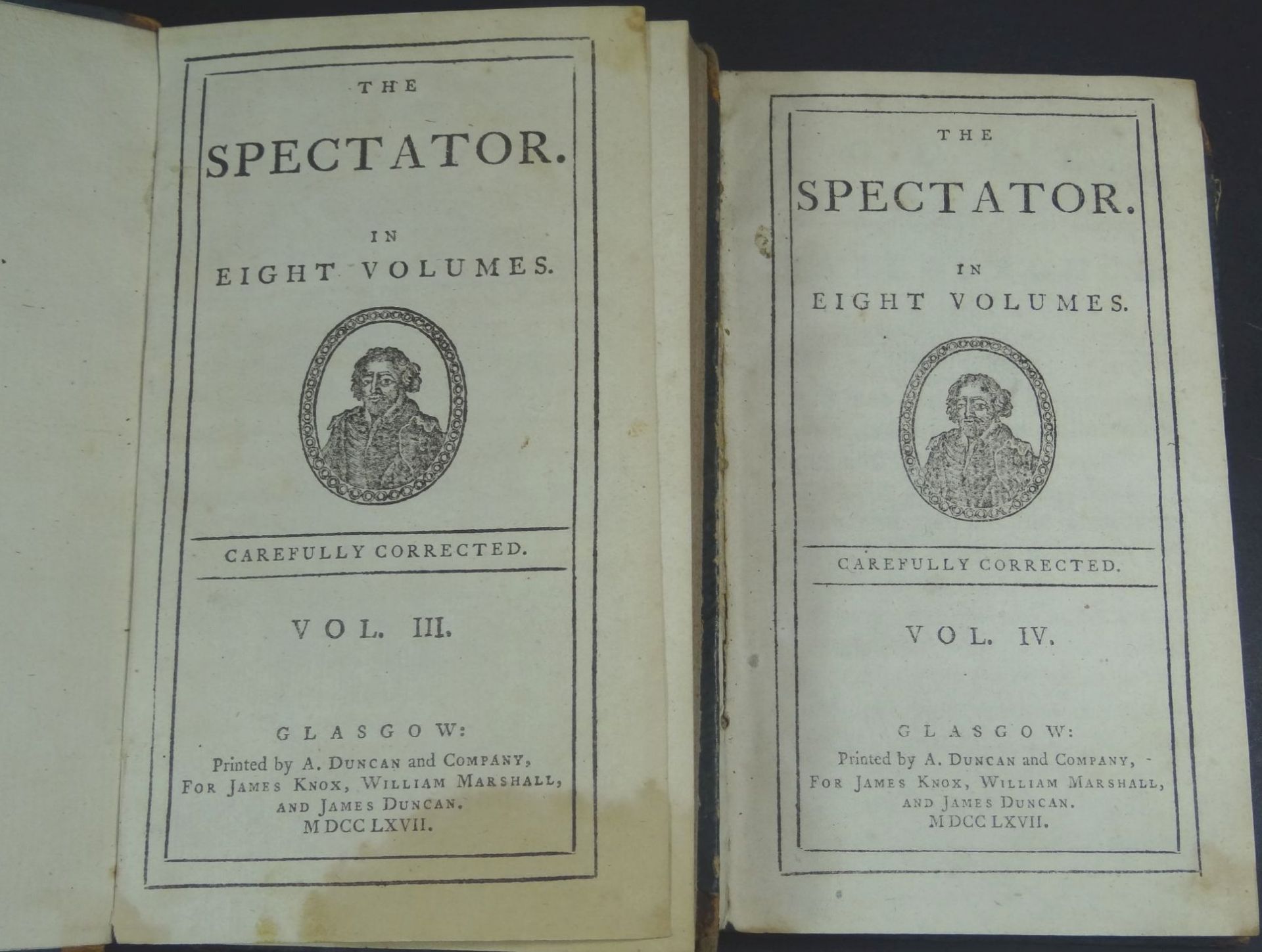 "The spectator", vier Bände 1776, Lederrücken, in englisch, 17x10- - -22.61 % buyer's premium on the - Bild 4 aus 7