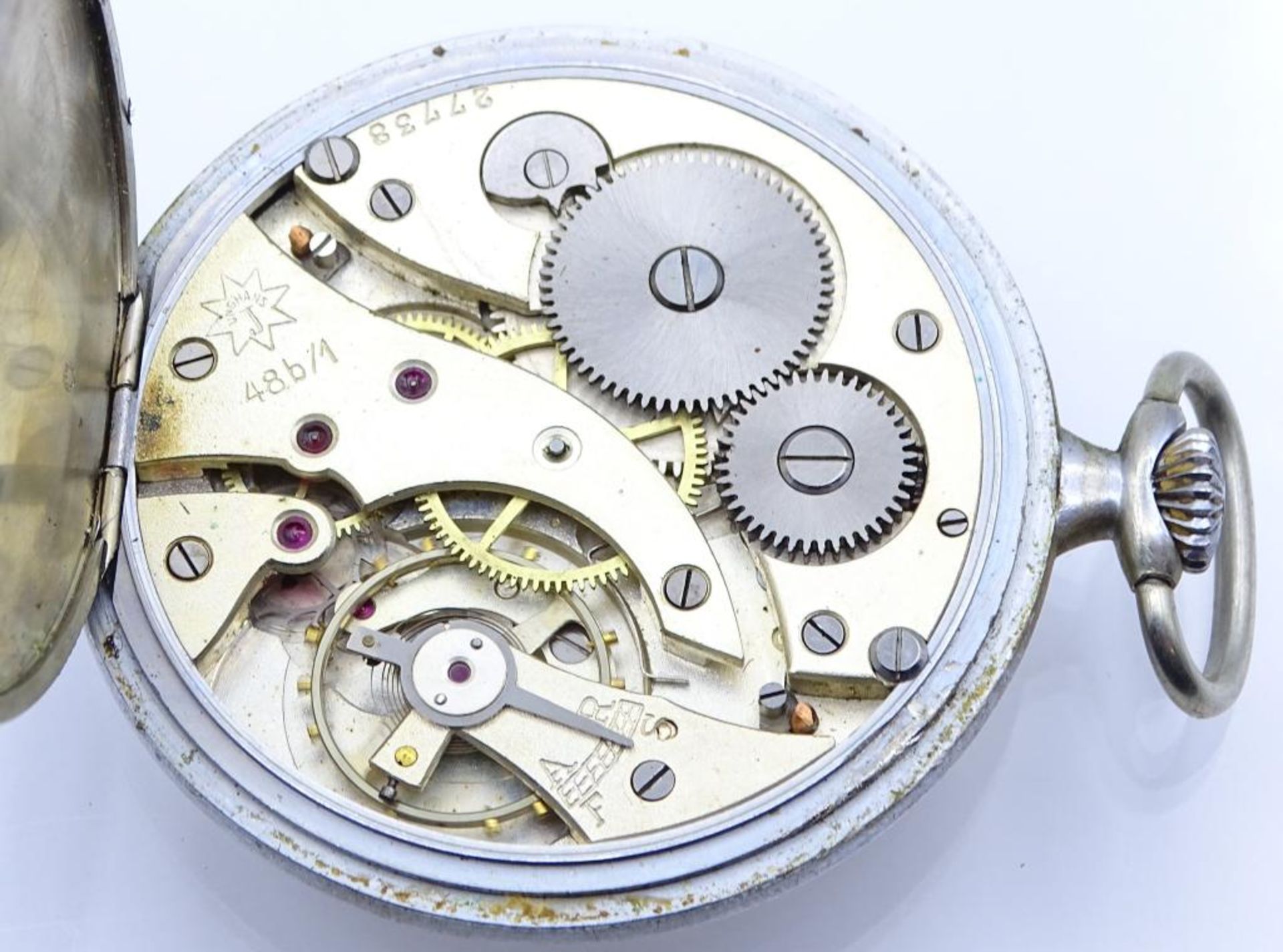 HTU "Junghans b/1 ", mechanisch,Werk läuft, Sek.Zeiger fehlt,Metallgehäuse ,d- 48- - -22.61 % - Bild 3 aus 4