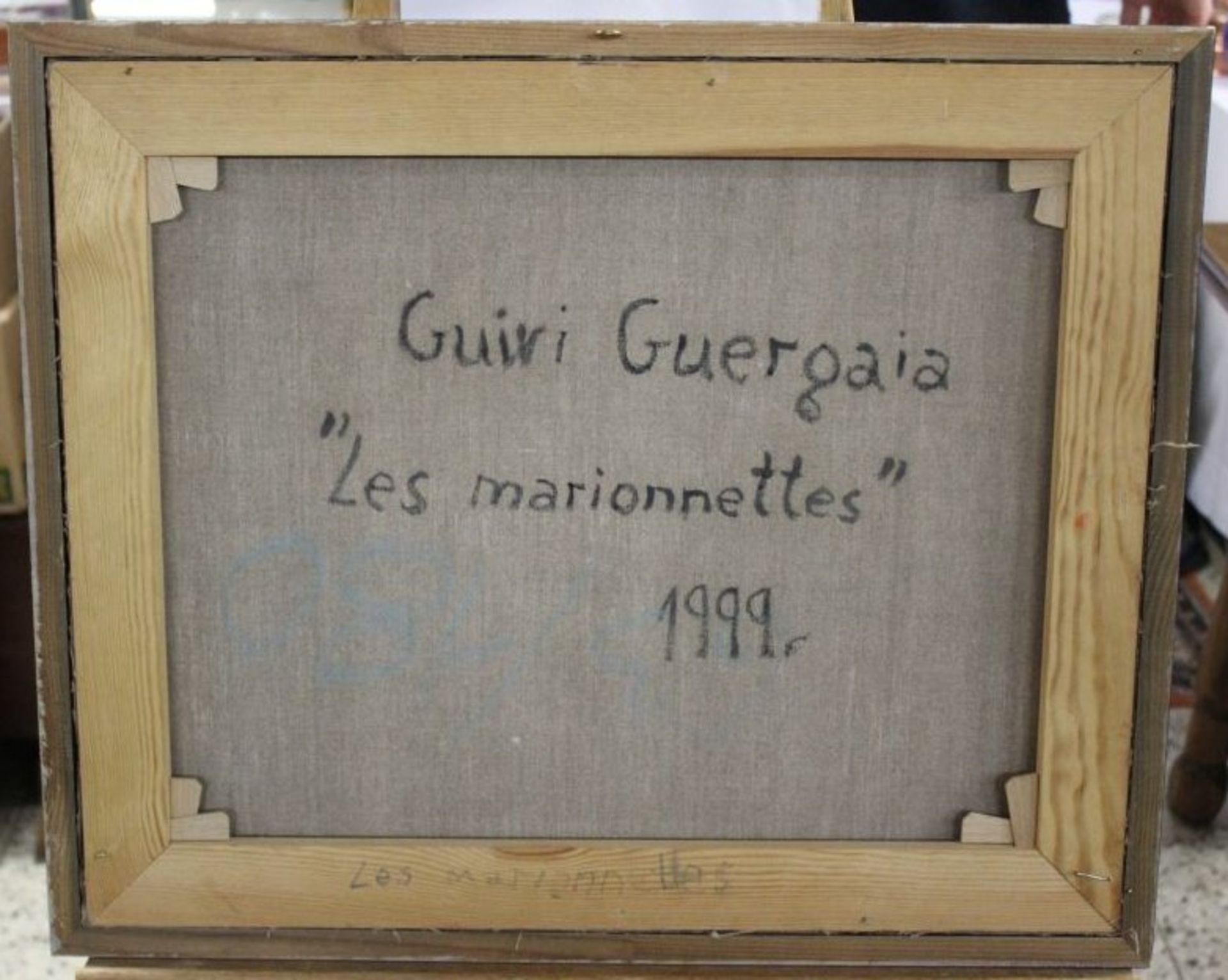 Guivi Guergaia "Les Marionettes", Öl/Leinwand, datiert 1999, gerahmt, RG 50 x 60cm.- - -22.61 % - Bild 4 aus 4