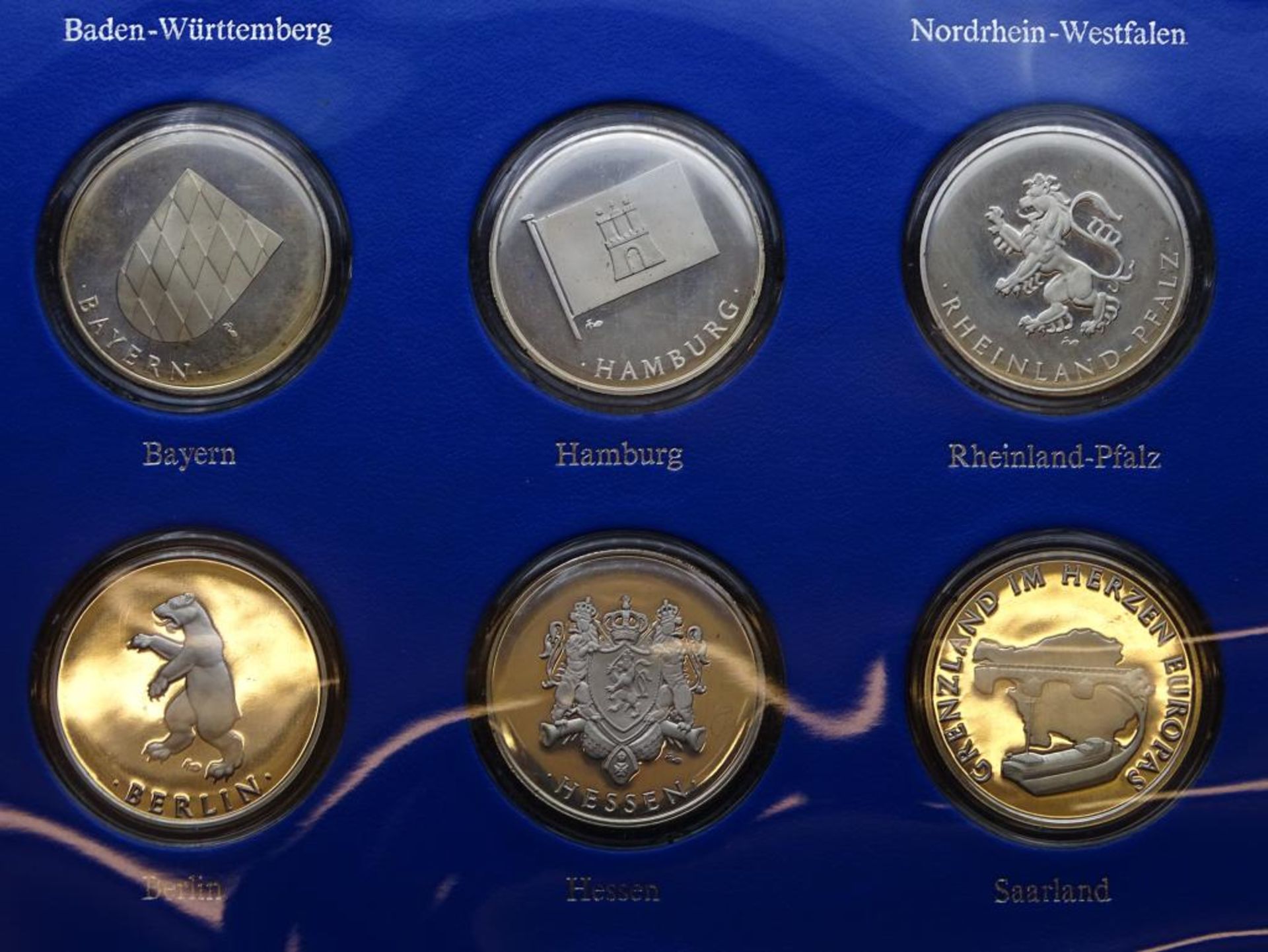 "Die Medaillen der Deutschen Bundesländer", Sterling Silber 925/000, OV- - -22.61 % buyer's - Bild 4 aus 6