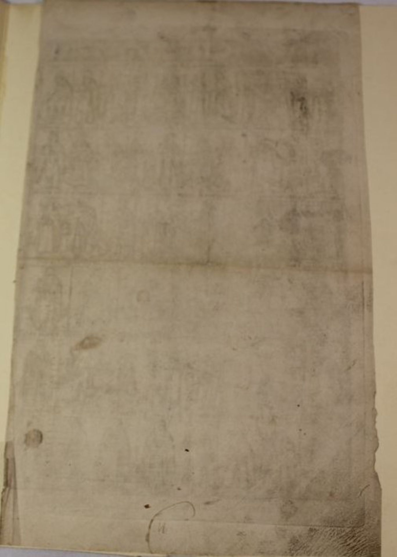 alter Stich mit Heiligendarstellungen, altgriechisch beschriftet, wohl um 1800, ungerahmt, Blatt mit - Bild 2 aus 3