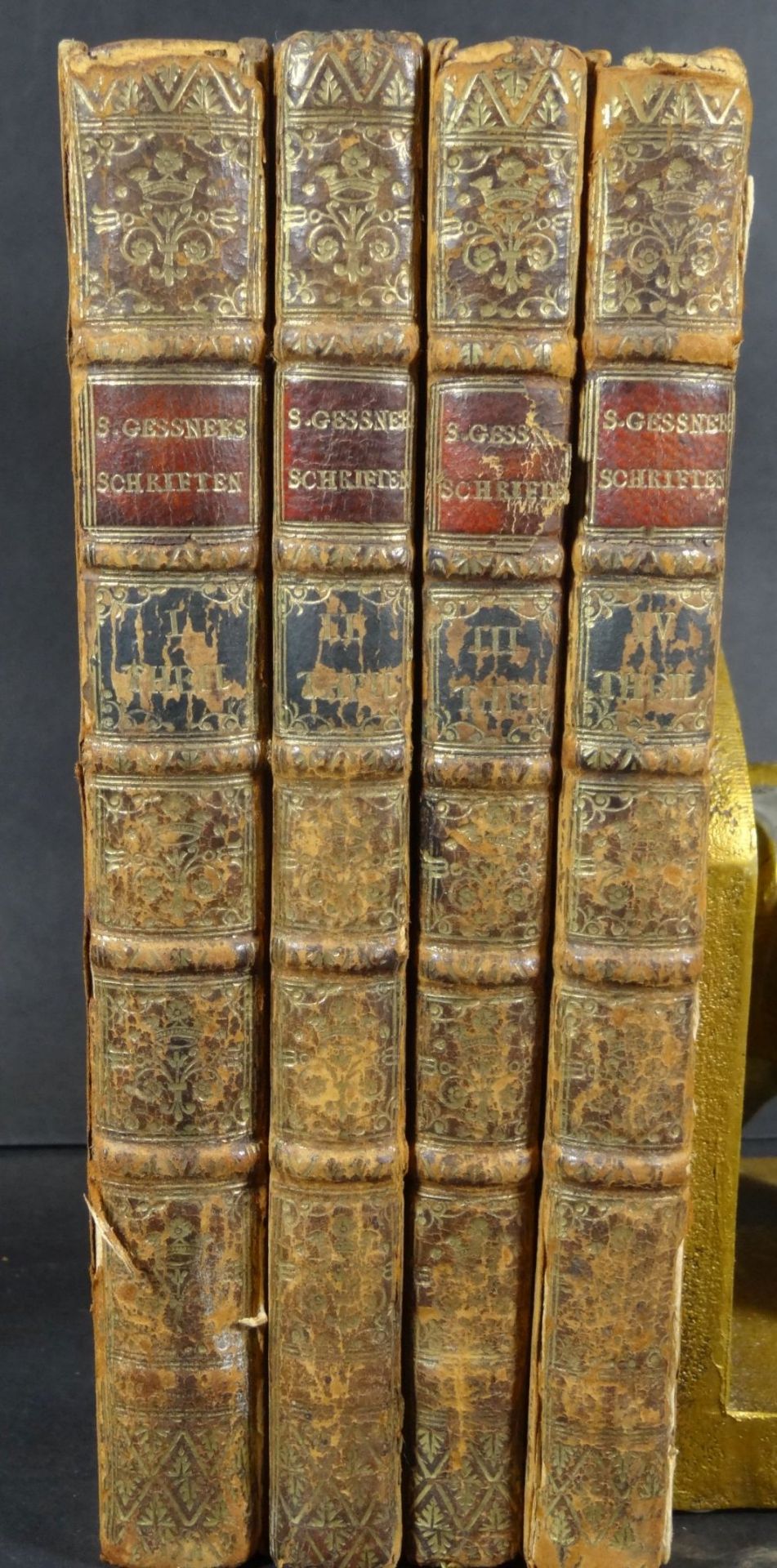 Gessner, Salomon. Schriften, in 4 Bänden, Reuttlingen: Verl Johann Georg Fleischhauer, 1775, Gr.