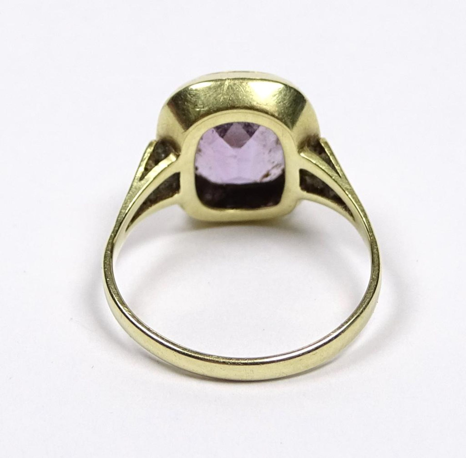 585er GG Ring mit einem Amethyst,dieser zerkratzt, 3,88gr., RG 58- - -22.61 % buyer's premium on the - Bild 4 aus 5