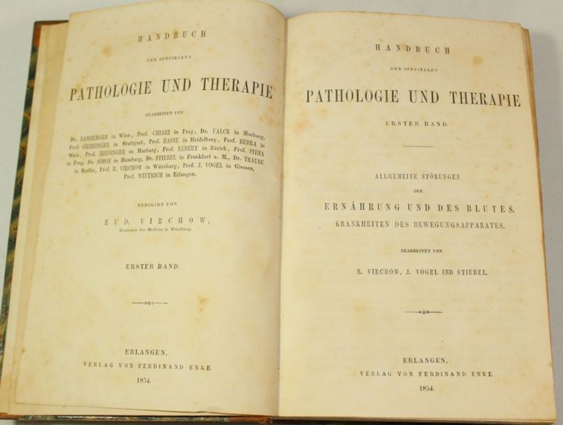 Rud. Virchow, Pathologie und Therapie, 7 Bände, 1854-1865.- - -22.61 % buyer's premium on the hammer - Bild 2 aus 2