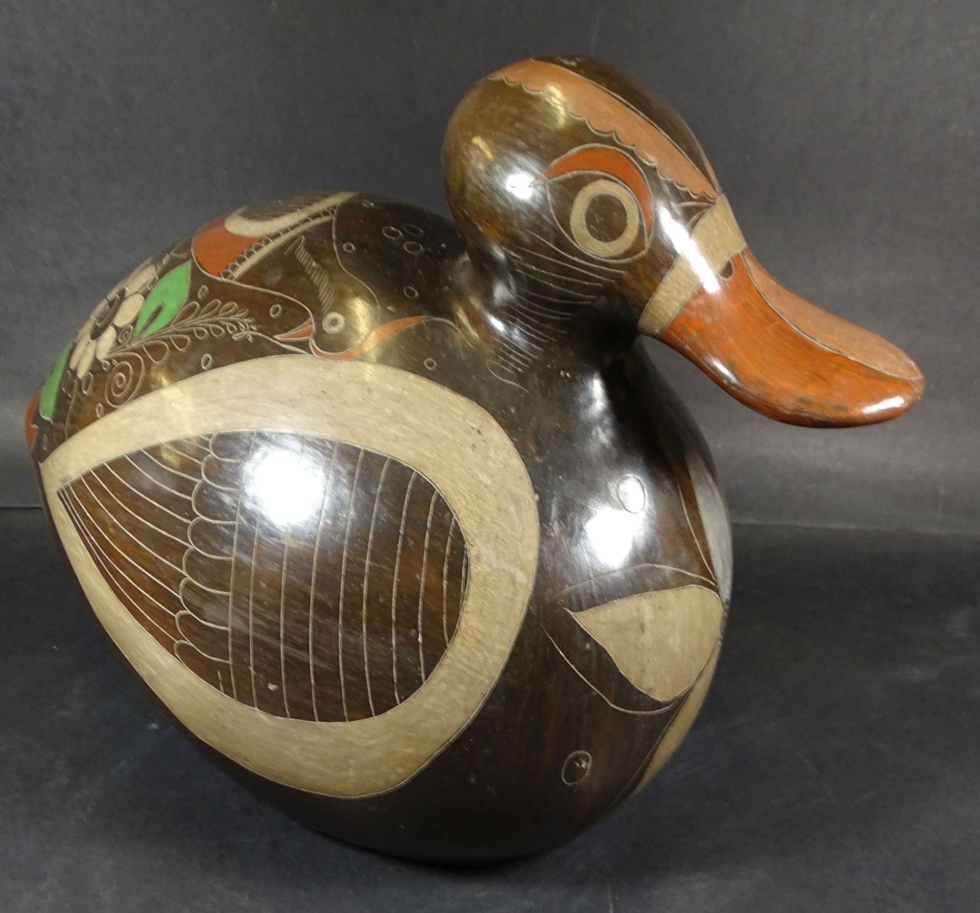 zurückgezogen / withdrawn---grosse Deko-Ente, China, H-24 cm, L-40 cm- - -22.61 % buyer's premium on - Bild 3 aus 5