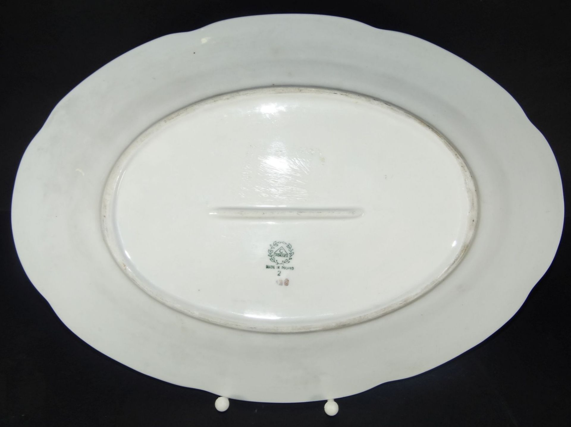 gr. ovale Schale, handbemalt mit Halbakt und sign. Knöt 91, auf polnischen Porzellan, 35x24 c- - - - Bild 4 aus 5