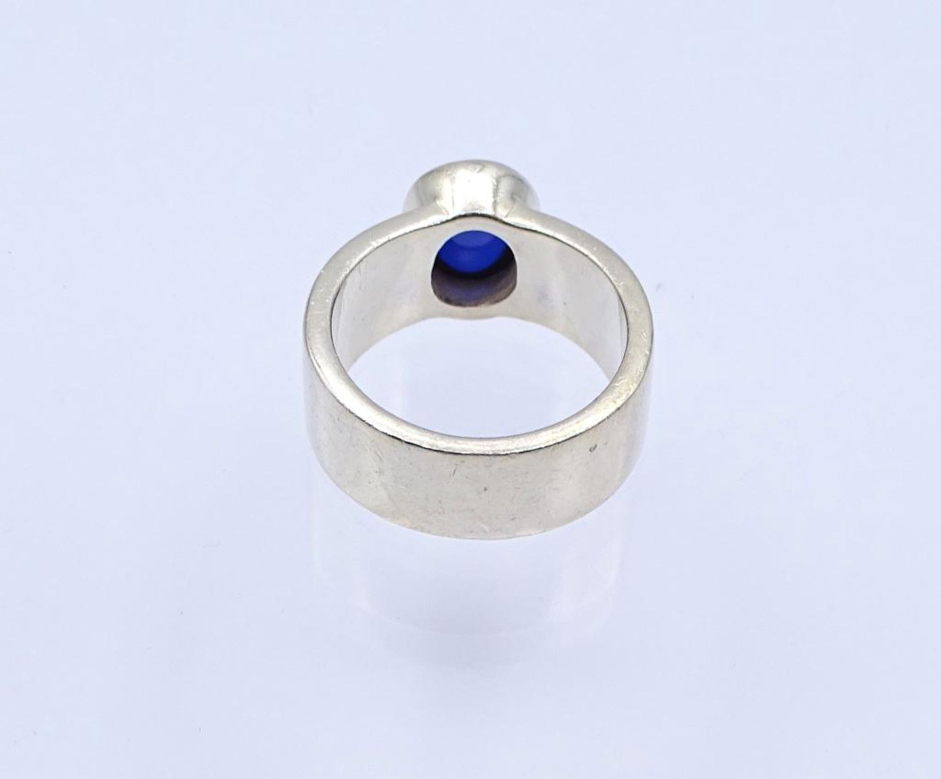 Saphir-Silber-Ring,Silber 925/000, 11,5gr., RG 57- - -22.61 % buyer's premium on the hammer priceVAT - Bild 3 aus 3
