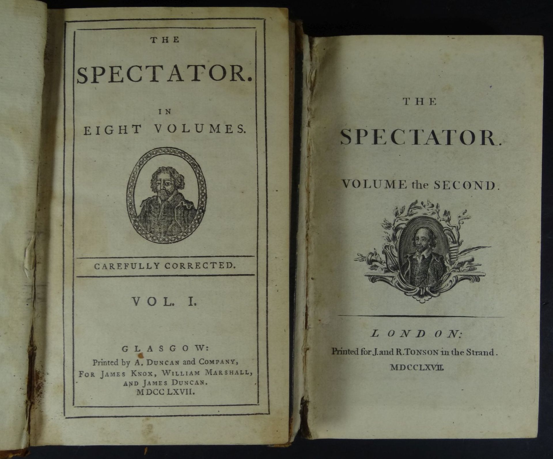 "The spectator", vier Bände 1776, Lederrücken, in englisch, 17x10- - -22.61 % buyer's premium on the - Bild 2 aus 7