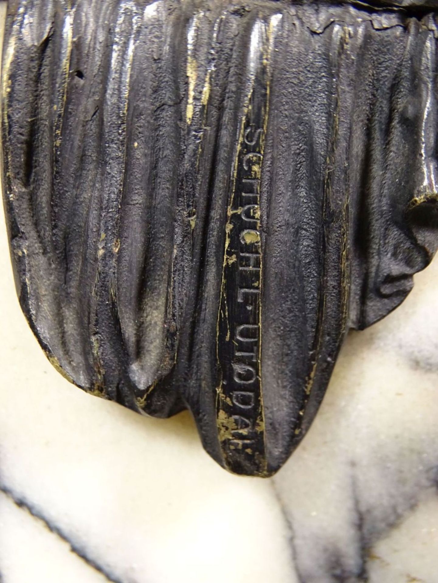 Schuchl signierte Bronze "Ajax" betitelt, auf Marmorsockel, H-29 cm, 11x19 cm, 5,7 kg- - -22.61 % - Bild 9 aus 10