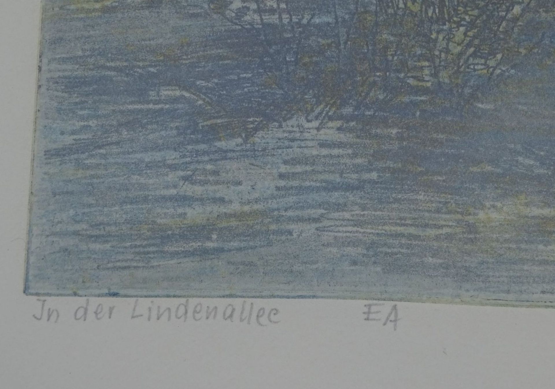 Friederike MICHELSEN (1923) "In derLindenallee" E.A., Lithografie, ger/Glas, RG 80x59 cm- - -22.61 % - Bild 3 aus 4