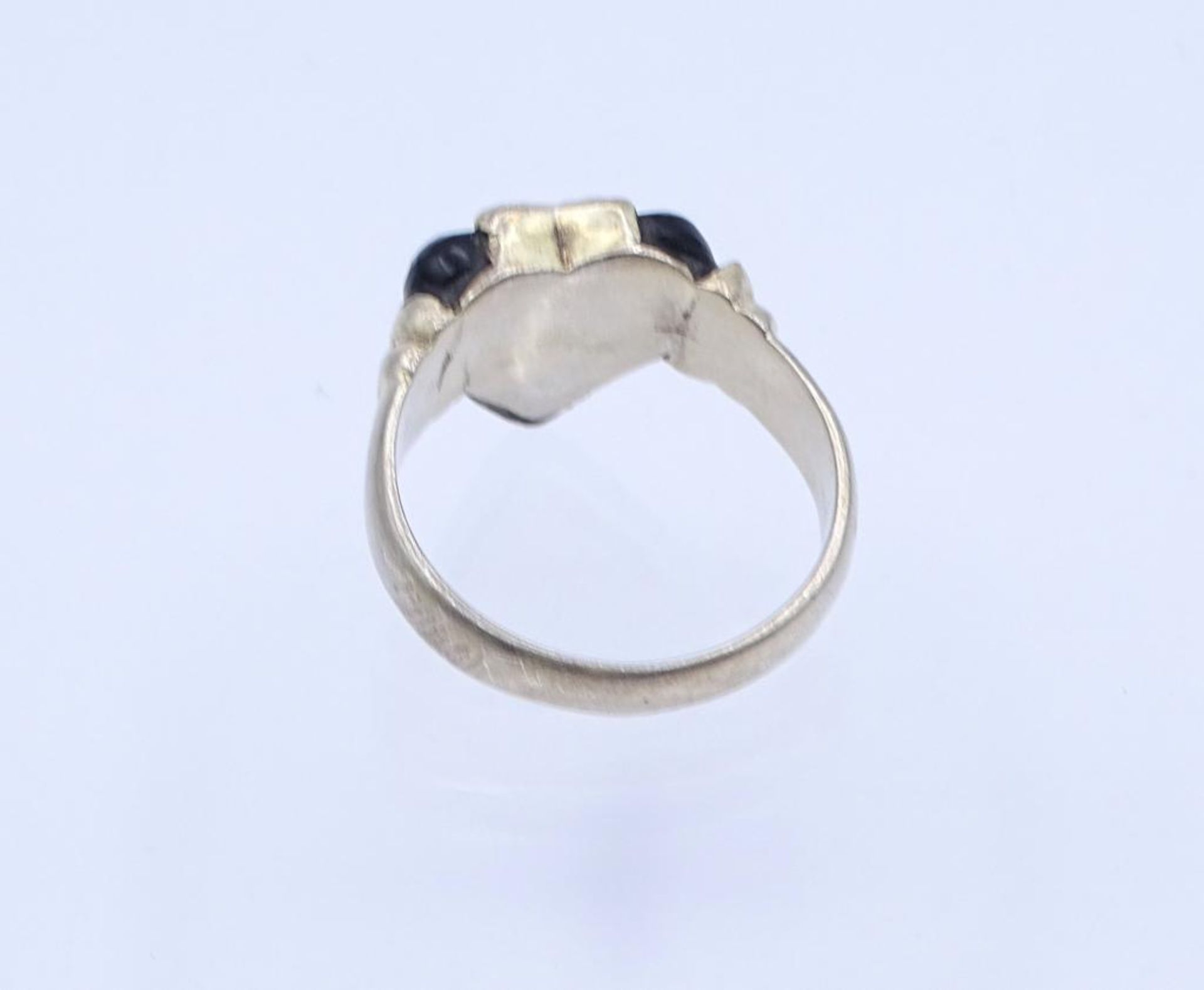 Onyx-Silber-Ring,Silber 925/000, 4,9gr., RG 57- - -22.61 % buyer's premium on the hammer priceVAT - Bild 3 aus 3