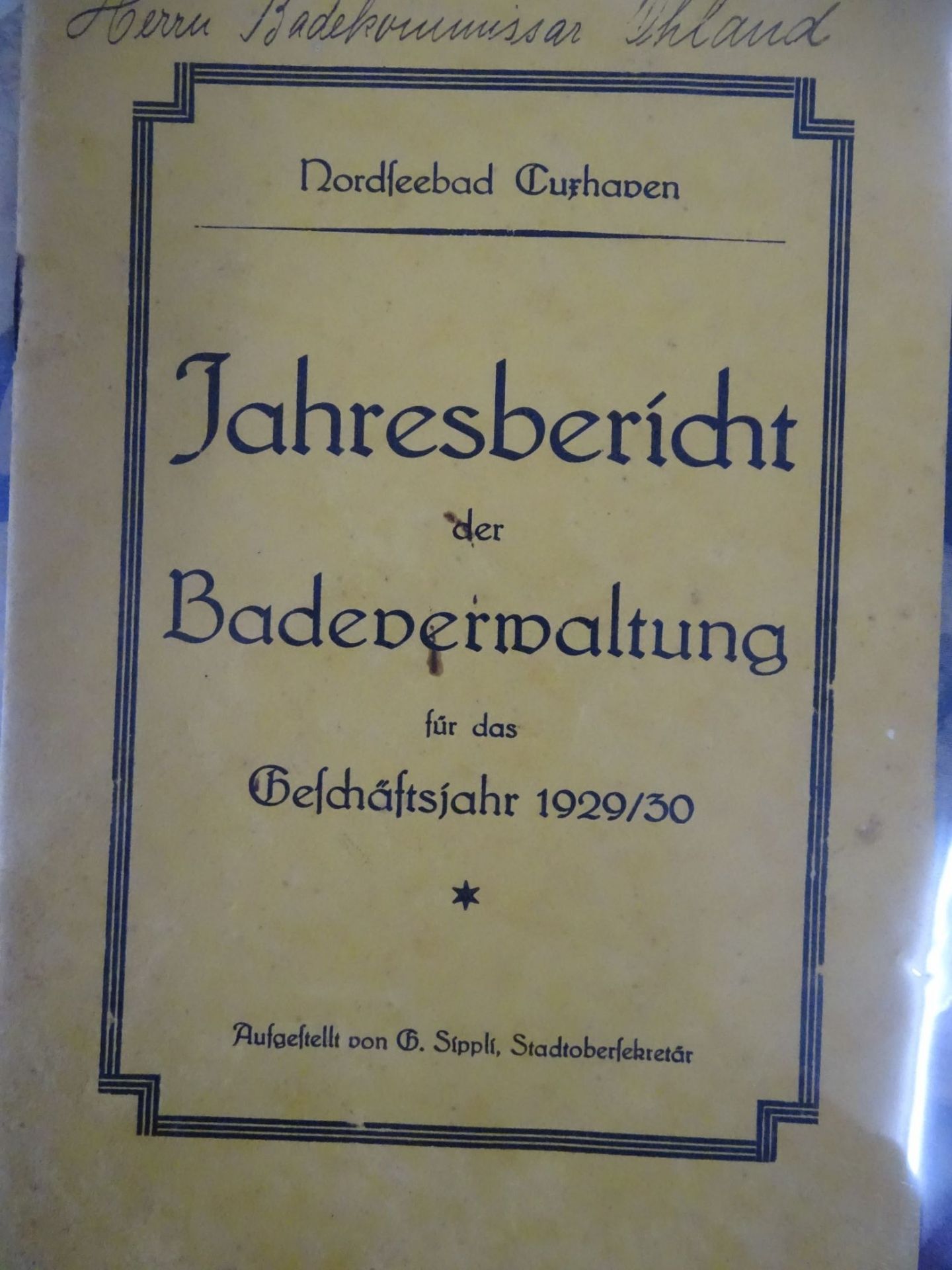 4x Broschüren der Bäderverwaltung etc.um 1920/30, PP Jahresberichte us- - -22.61 % buyer's premium - Bild 2 aus 5