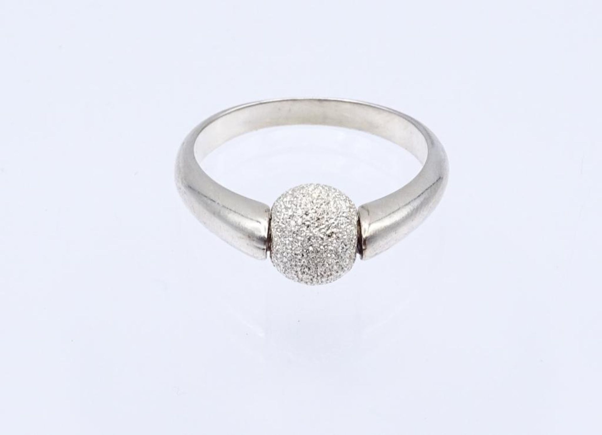 Sterling Silber Ring mit einer beweglichen Kugel, Silber 925/000, 4,3gr., RG 58- - -22.61 % buyer' - Bild 2 aus 4