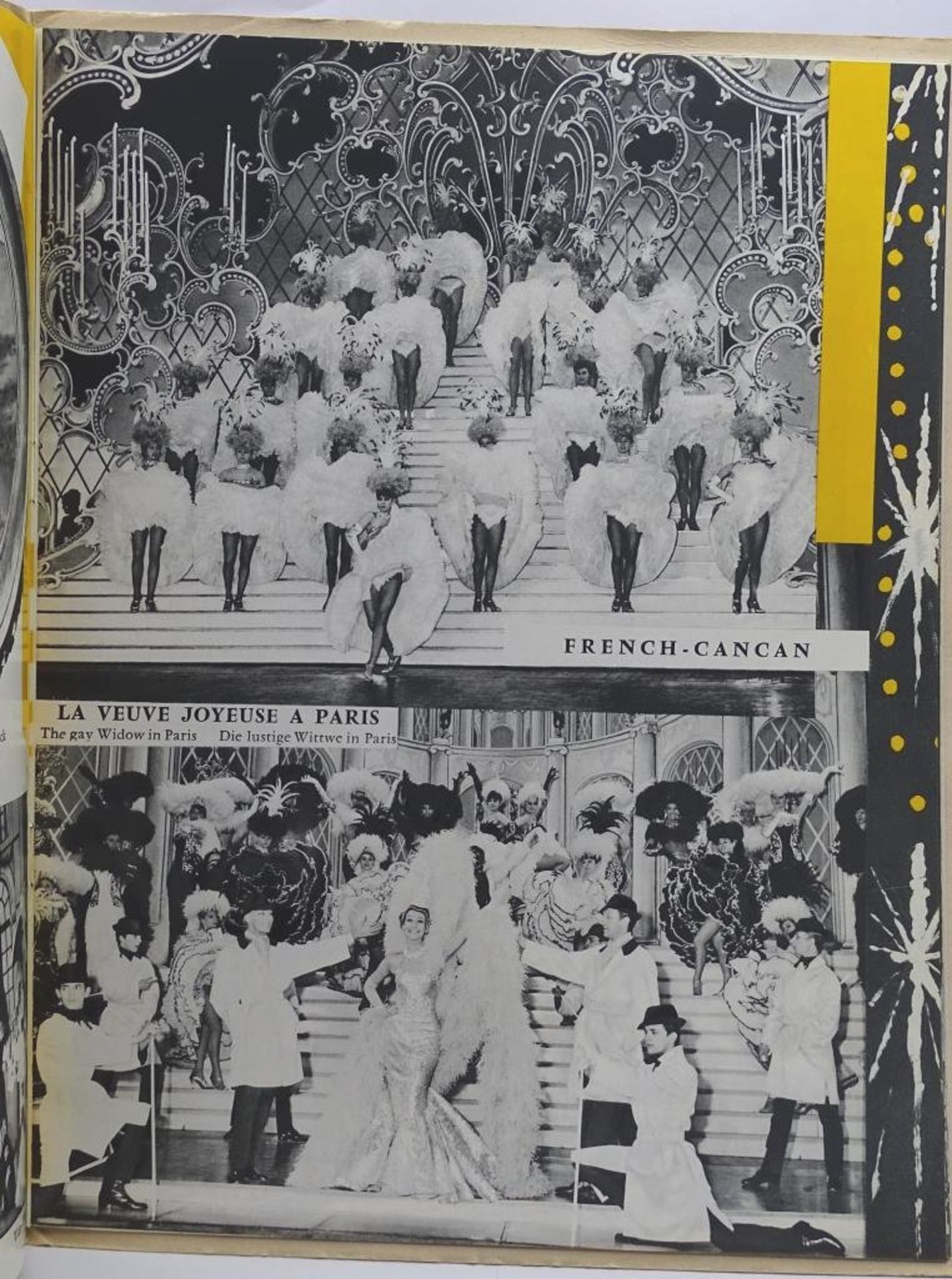 Programmheft des Folies Bergere in Samt, ca. 30 Seiten, viele Fotos und Werbung für Luxusartikel, - Bild 6 aus 6