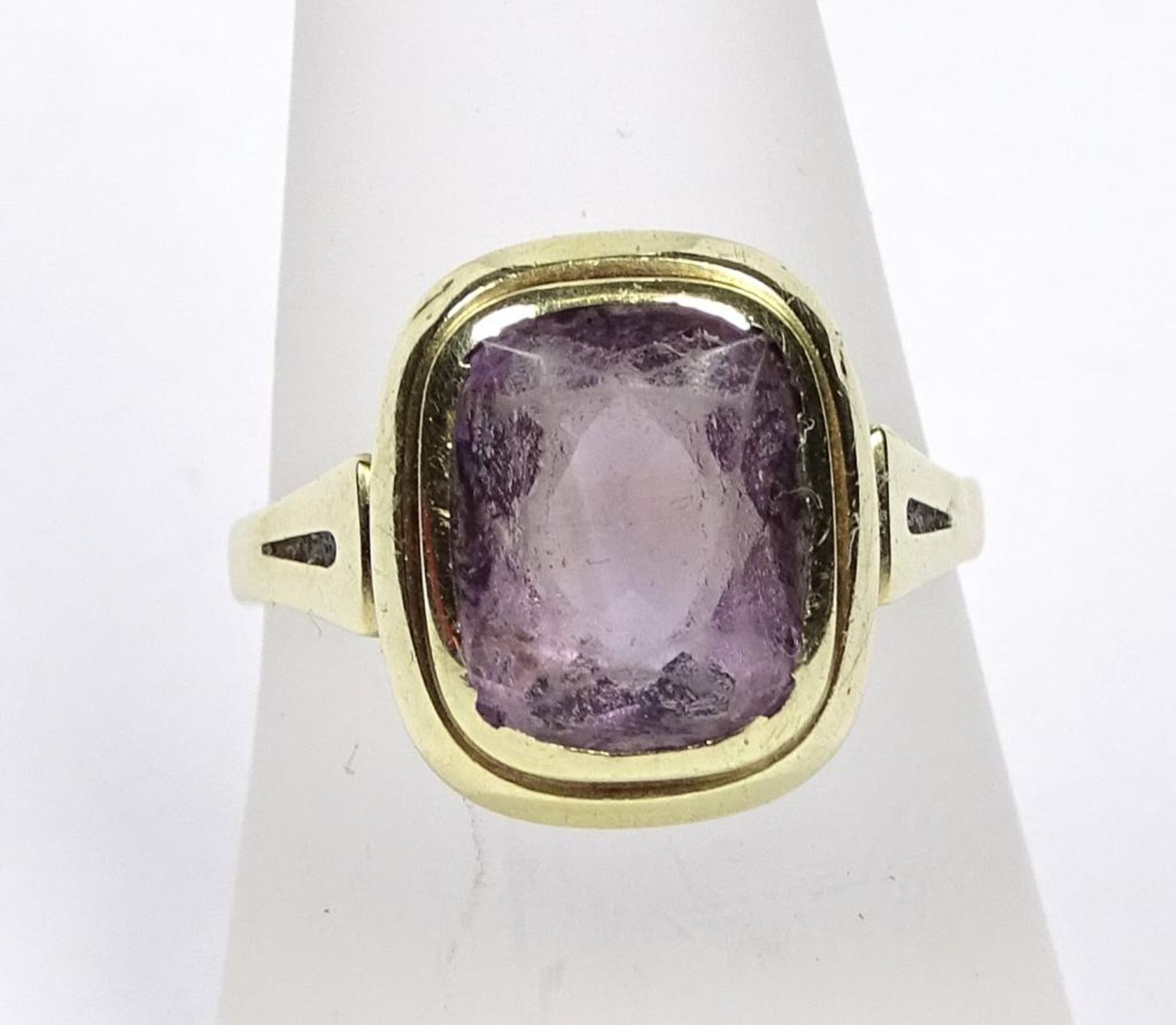 585er GG Ring mit einem Amethyst,dieser zerkratzt, 3,88gr., RG 58- - -22.61 % buyer's premium on the - Bild 2 aus 5