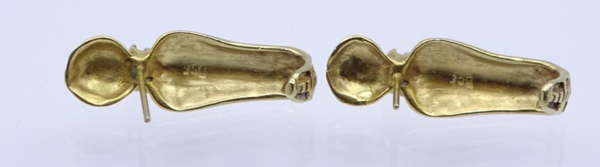 Paar Schlangen Ohrstecker,Silber 950/000,vergoldet,L- 3,5cm, ges.Gew.11,6gr.- - -22.61 % buyer's - Bild 5 aus 5