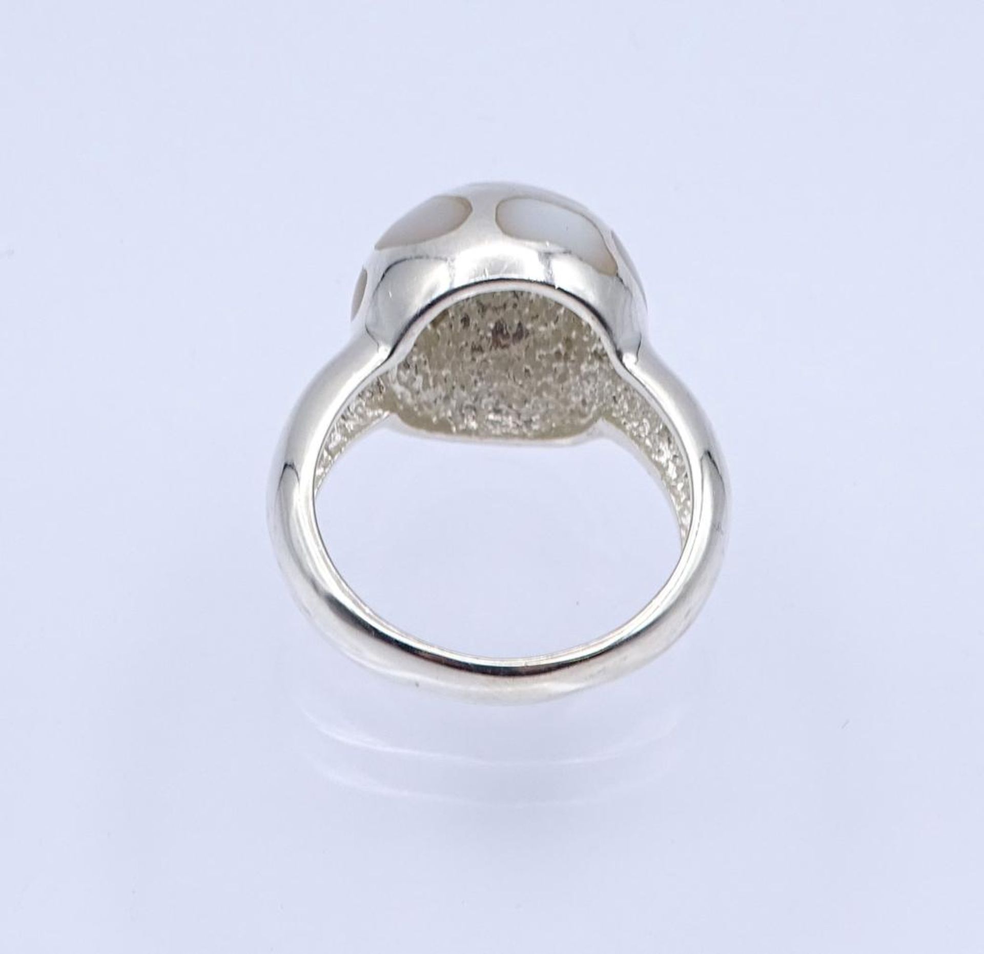 Perlmutt-Silber-Ring,Silber 925/000,9,0gr., RG 59- - -22.61 % buyer's premium on the hammer priceVAT - Bild 3 aus 3