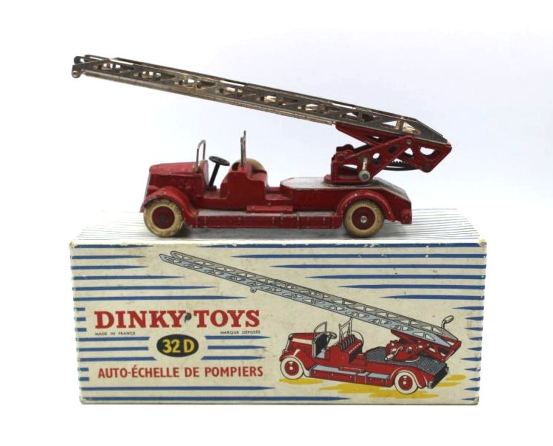 Dinky Supertoys " Auto-Èchelle de Pompiers", Frankreich, 1:43, bespielt, orig. Karton mit leichten