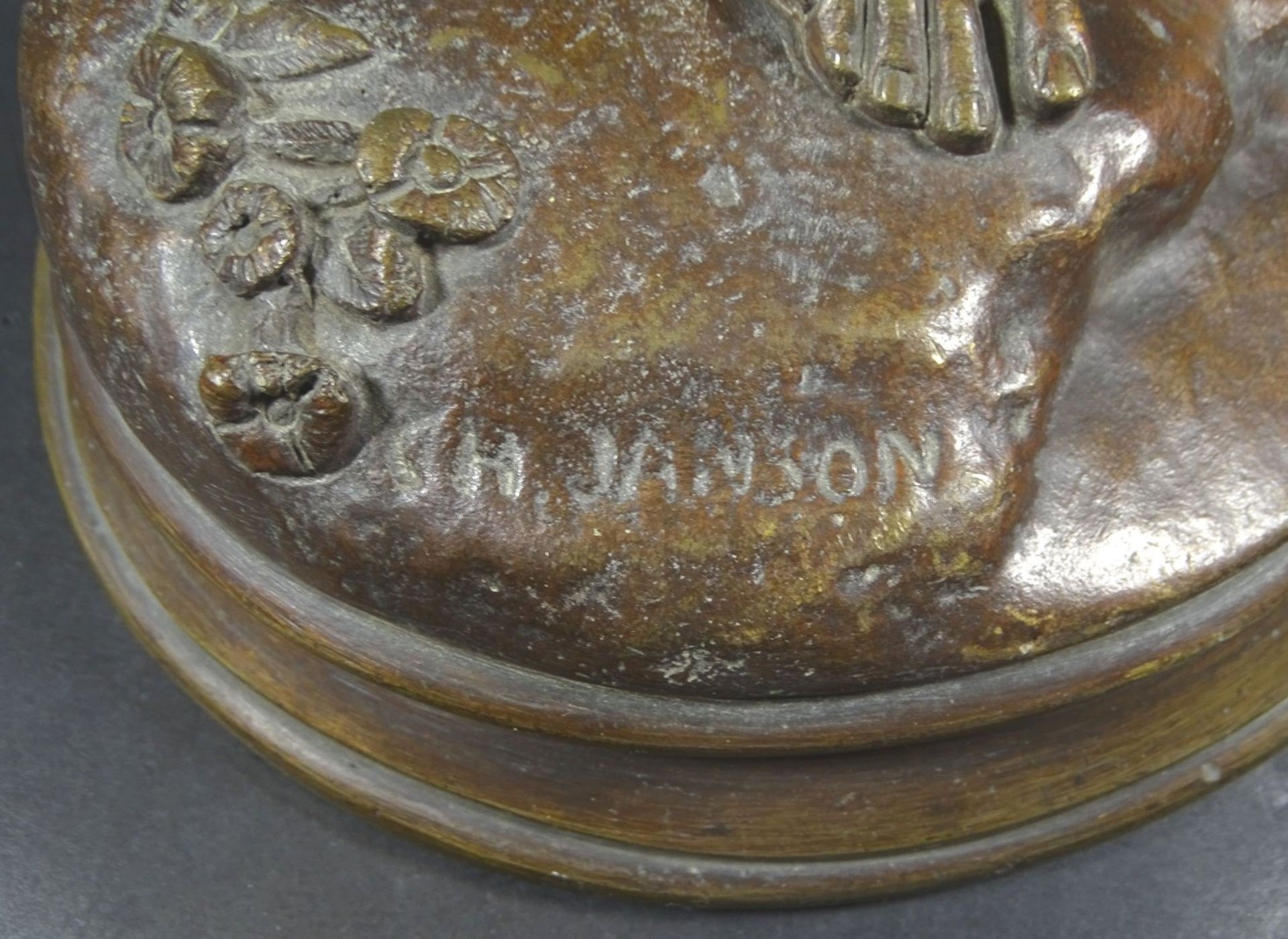 Ch. JANSON (XX) "Mädchen im Bade" Bronze, H-58 c- - -22.61 % buyer's premium on the hammer - Bild 7 aus 8