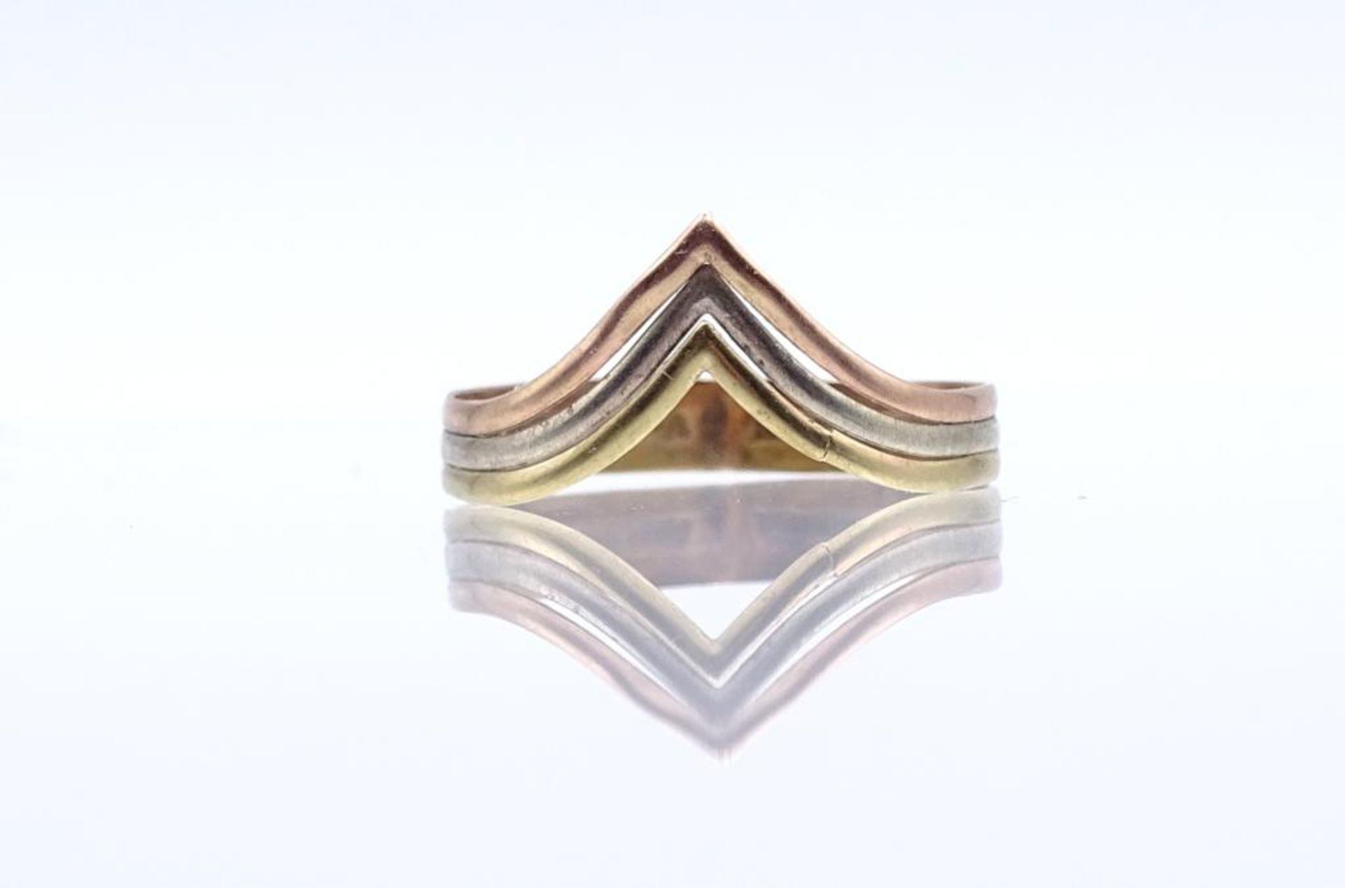 333er Tricolor Gold Ring , 1,15gr., RG 62/63- - -22.61 % buyer's premium on the hammer priceVAT