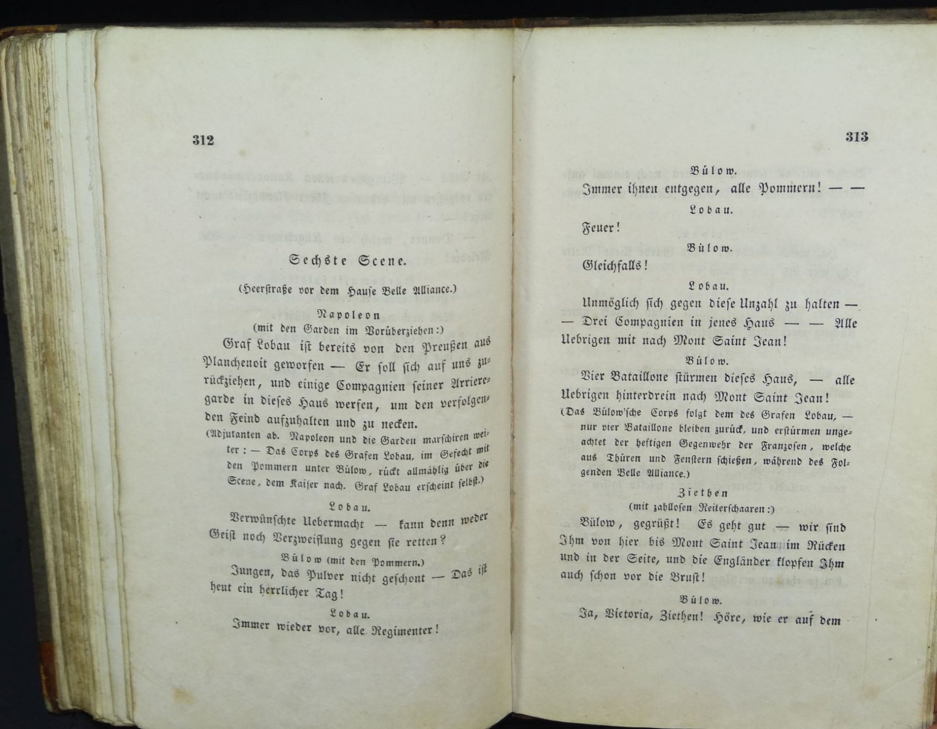 Grabbe "Napoleon oder die 100 Tage" Theaterstück, 1831, 322 S. Kl.-8°. Pbd. d. Zt. Erstausga- - - - Bild 7 aus 7