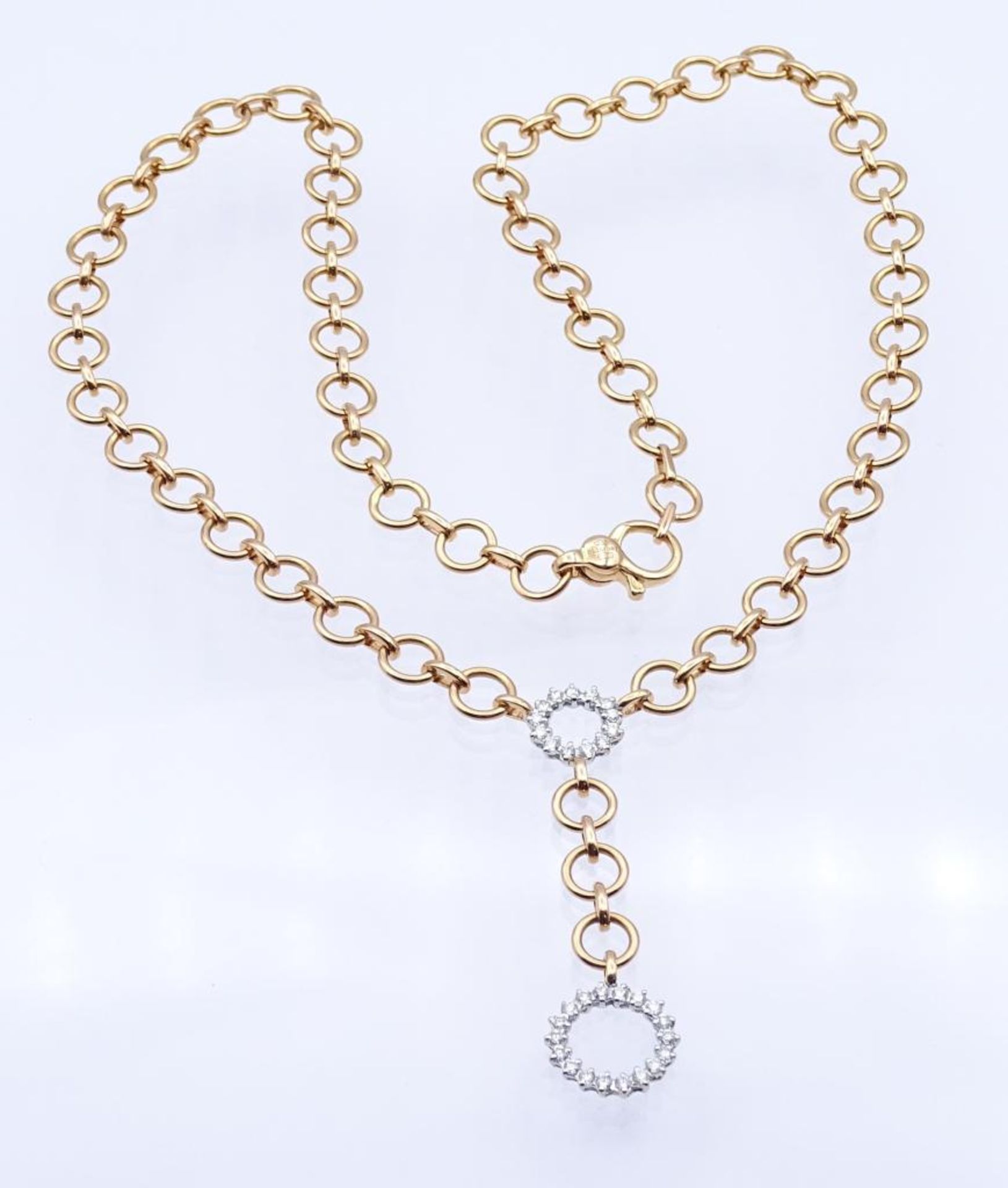 Designer Collier "LEO PIZZO",750er Roségold mit 31 Brillanten zus.ca.0,31ct., 31 Brillanten,