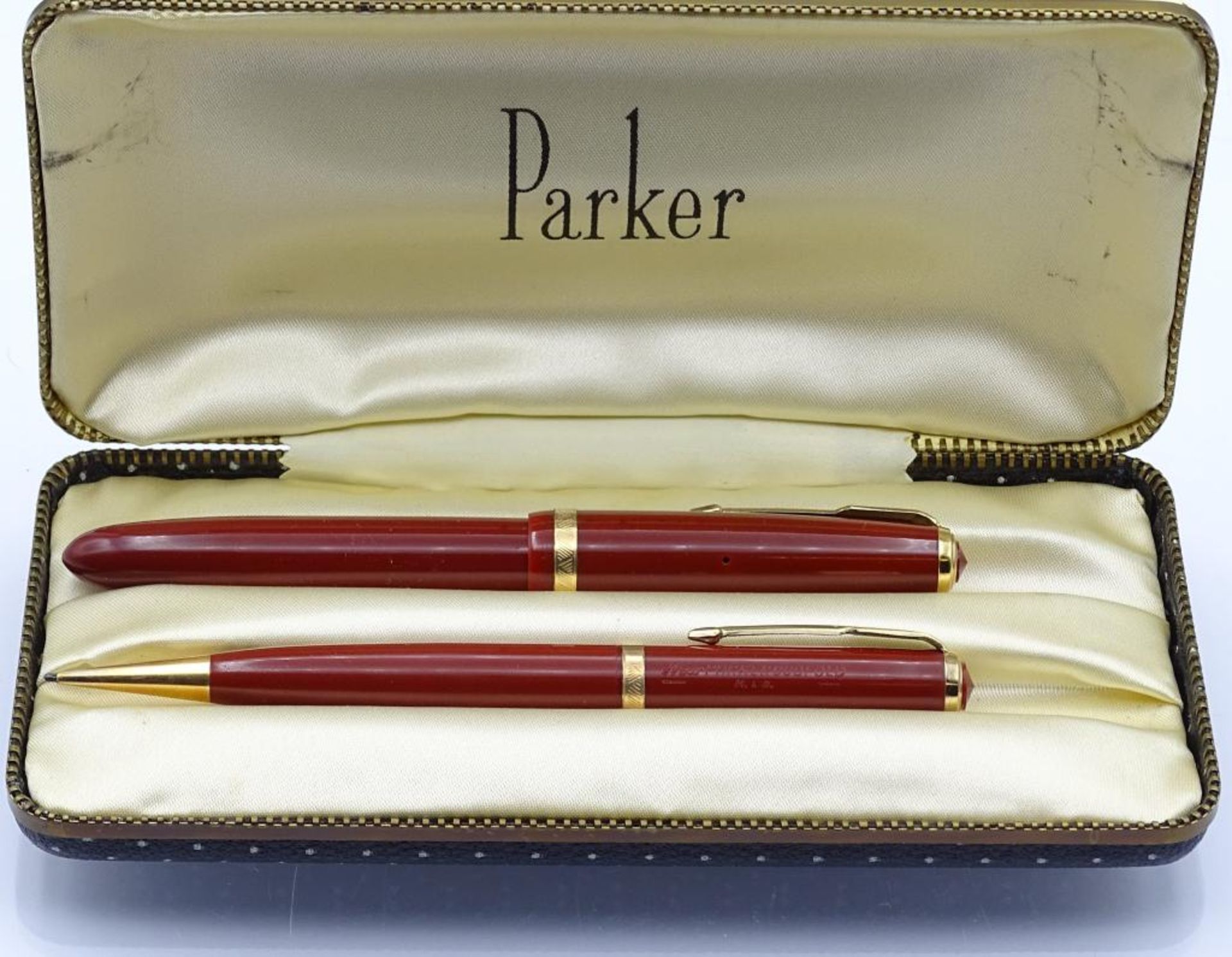 Altes Parker Duofold Schreibset "Parker",Füller und Druckbleistift,Parker-Duofold, 14K Goldfeder,