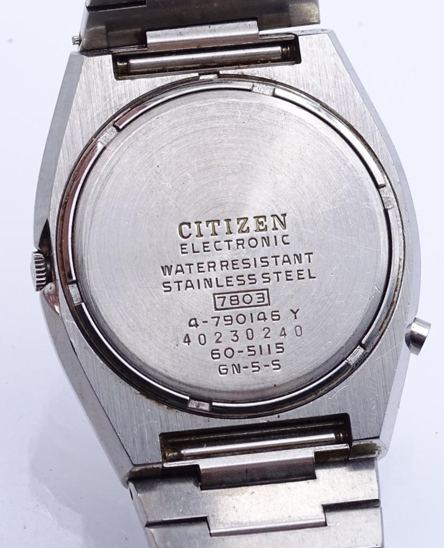 HAU "Citizen",Electronic,Cosmotron,Edelstahl,Gehäuse 37x47mm,Band lose,Funktion nicht überprüft - Bild 4 aus 5