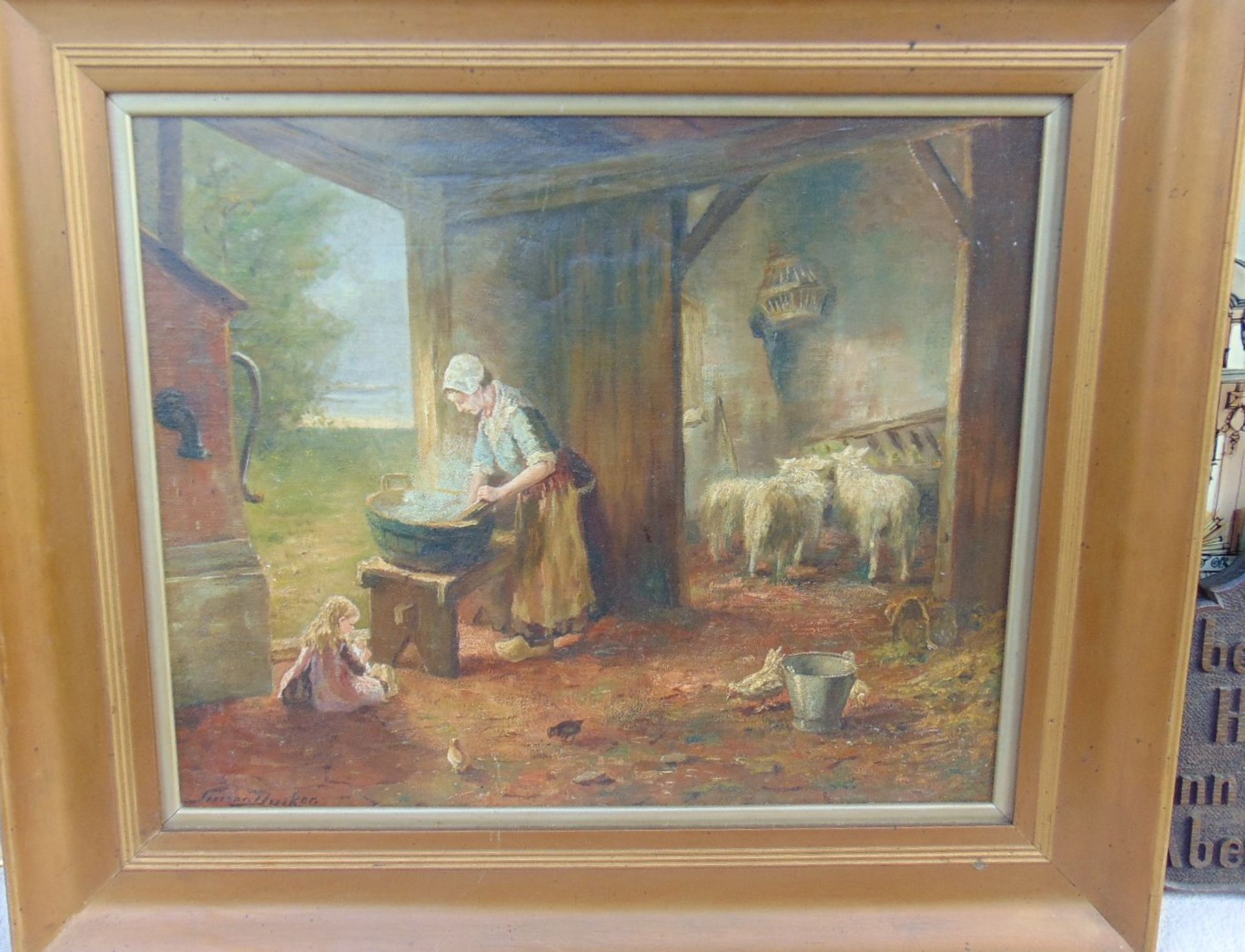 Simon DUIKER (1874-1941) "Stallszene" Öl/Leinen, gerahmt, RG 62x70 c- - -22.61 % buyer's premium - Bild 2 aus 6