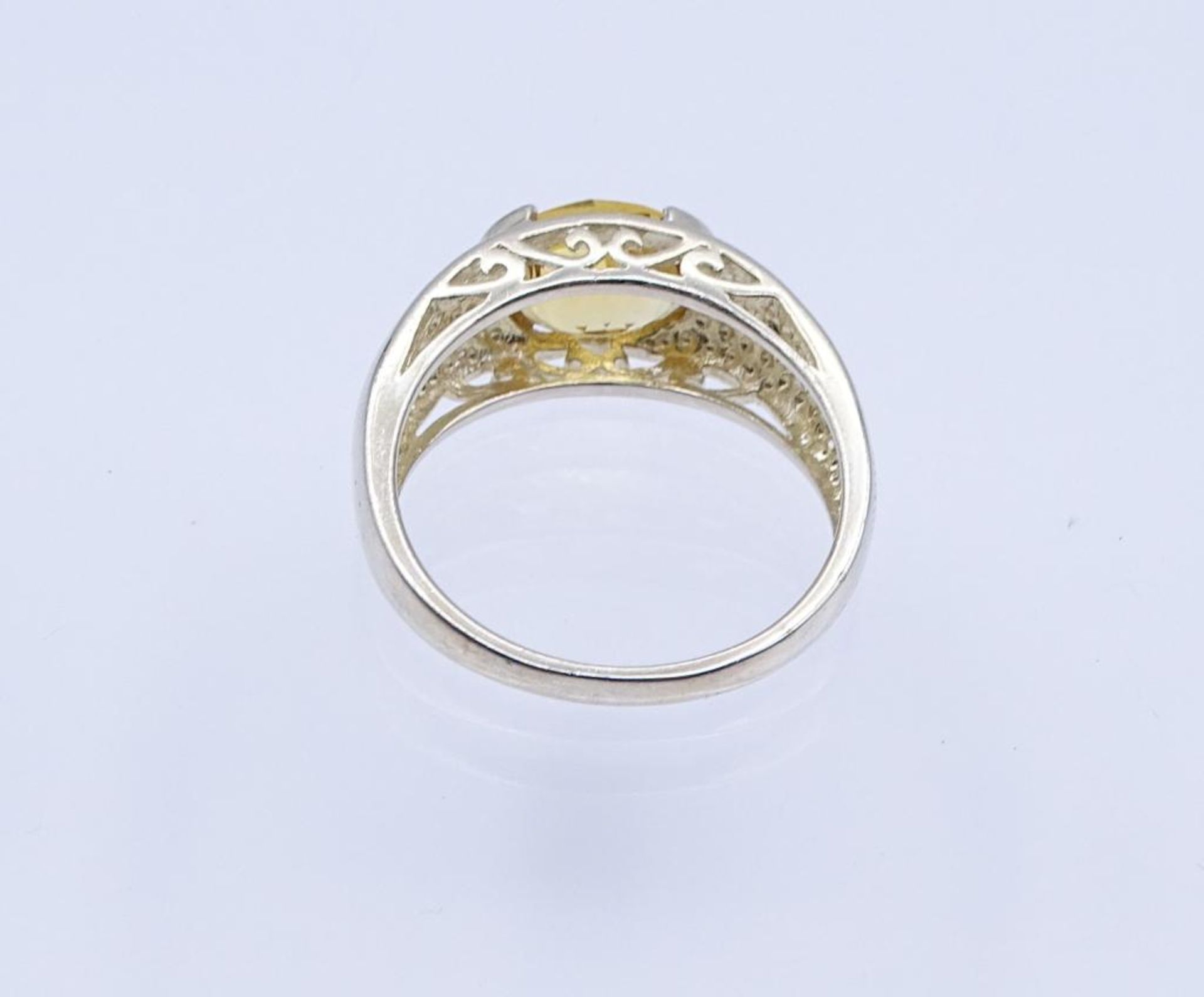 Citrin-Silber-Ring,Silber 925/000, 4,7gr., RG 61- - -22.61 % buyer's premium on the hammer - Bild 3 aus 3