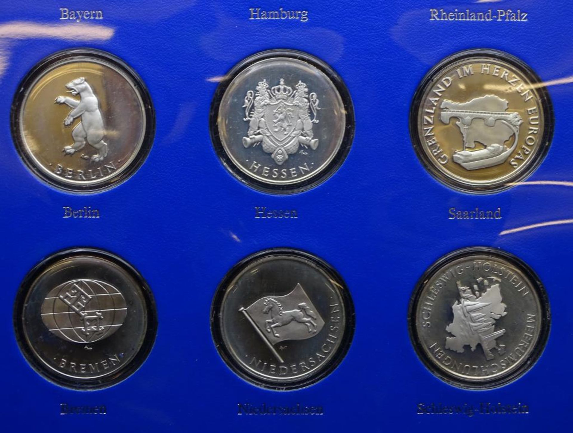 "Die Medaillen der Deutschen Bundesländer", Sterling Silber 925/000, OV- - -22.61 % buyer's - Bild 3 aus 6