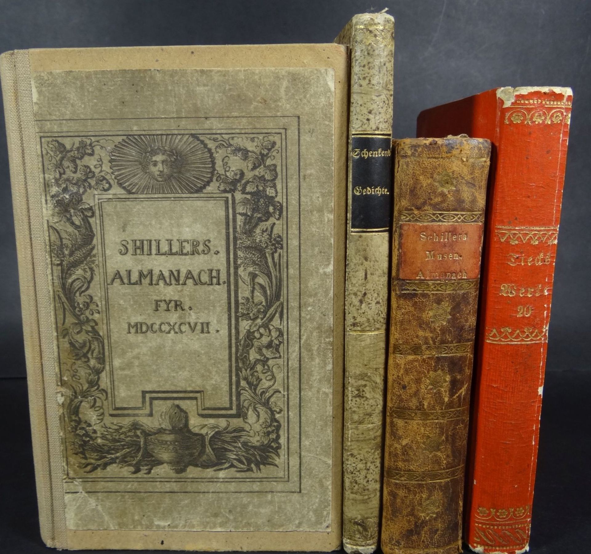 4x div. Almanache etc. um 1800-1850, unterschiedliche Erhaltung, mit ex libris T.Kellner- - -22.61 %