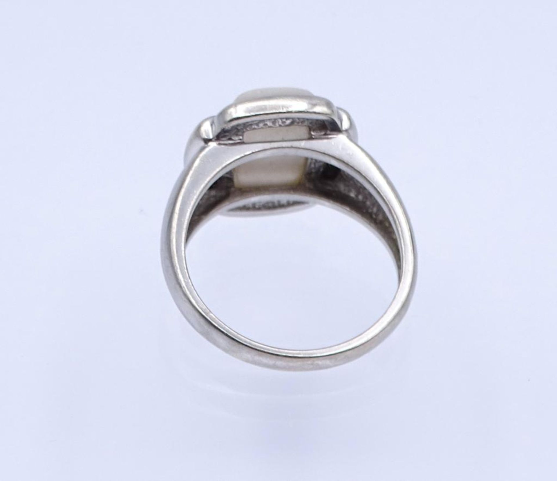 Perlmutt-Silber-Ring,Silber 925/000, 6,6gr., RG 59- - -22.61 % buyer's premium on the hammer - Bild 3 aus 3