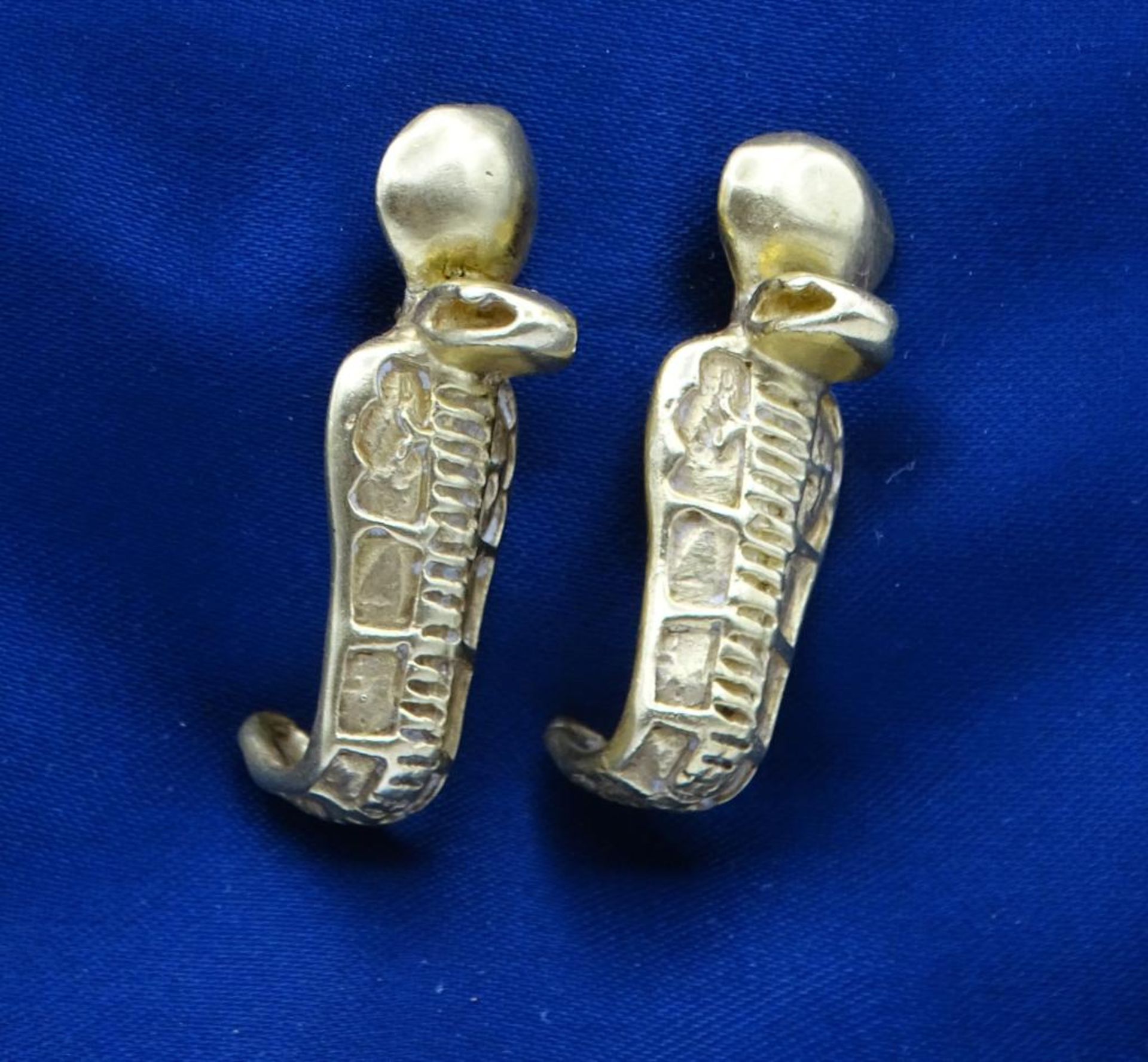 Paar Schlangen Ohrstecker,Silber 950/000,vergoldet,L- 3,5cm, ges.Gew.11,6gr.- - -22.61 % buyer's