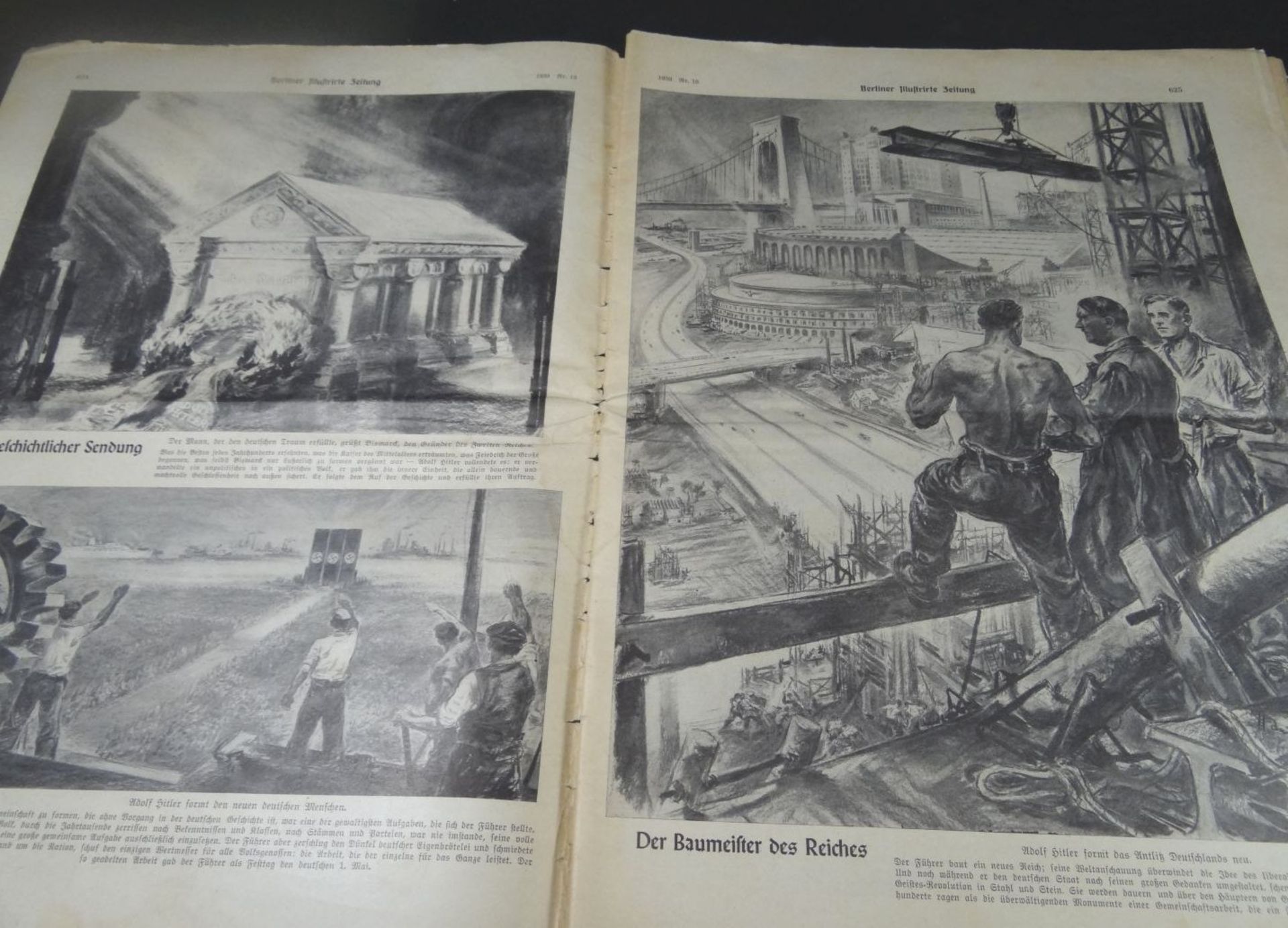 2x Illustrierte um 1939, 1x Berliner Illustrierte an Führers Geburtstag, 1x "Freude und Arbeit", - Bild 5 aus 9