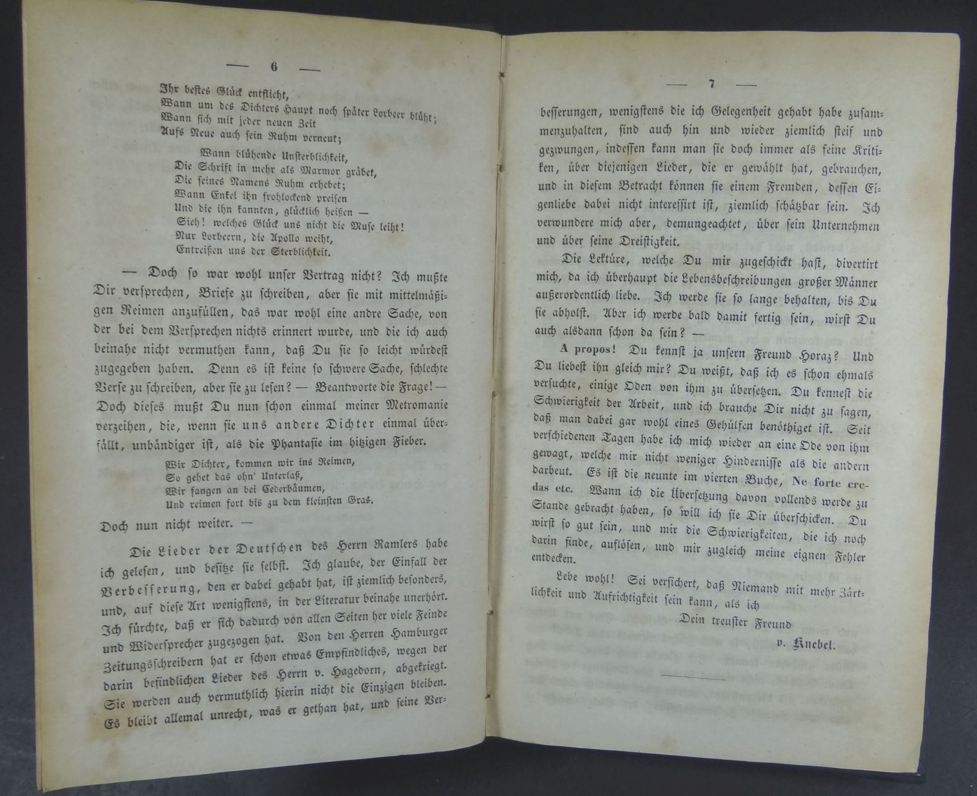 K. L. von Knebel's literarischer Nachlaß und Briefwechsel., 1840, 2.Band, Karl Ludwig von Knebel war - Bild 4 aus 8