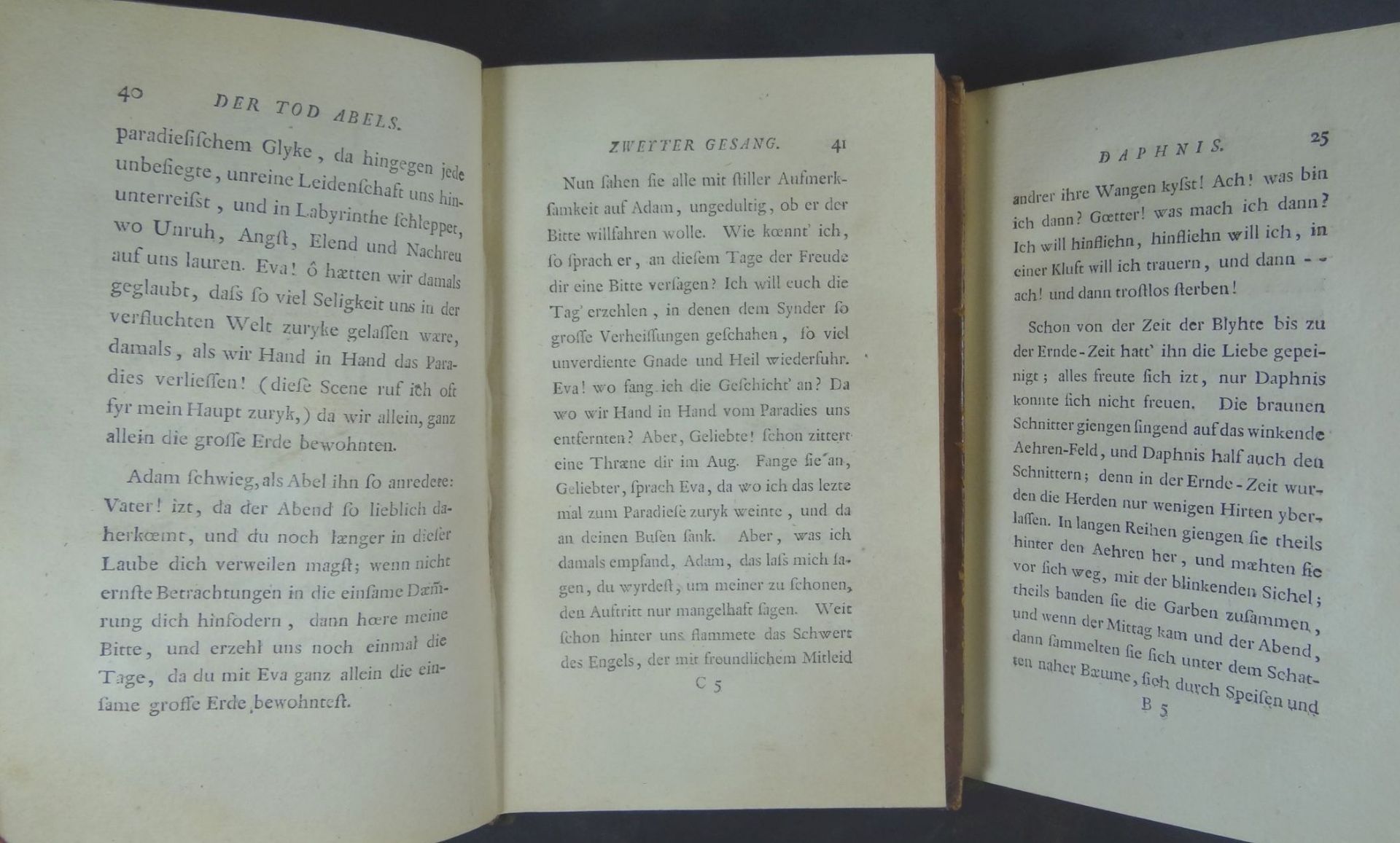 Gessner, Salomon. Schriften, in 4 Bänden, Reuttlingen: Verl Johann Georg Fleischhauer, 1775, Gr. - Bild 3 aus 5